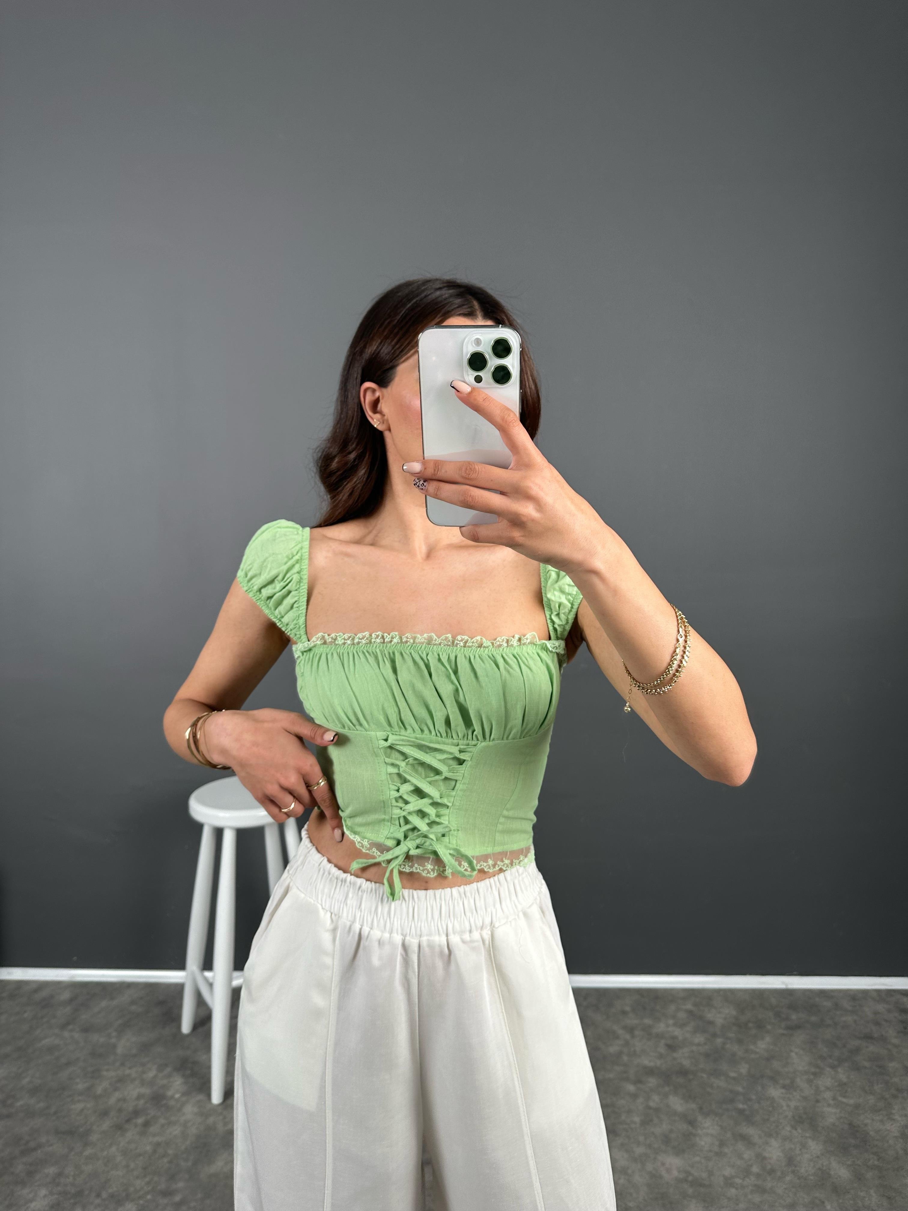 Mint Kuşgözü Bluz