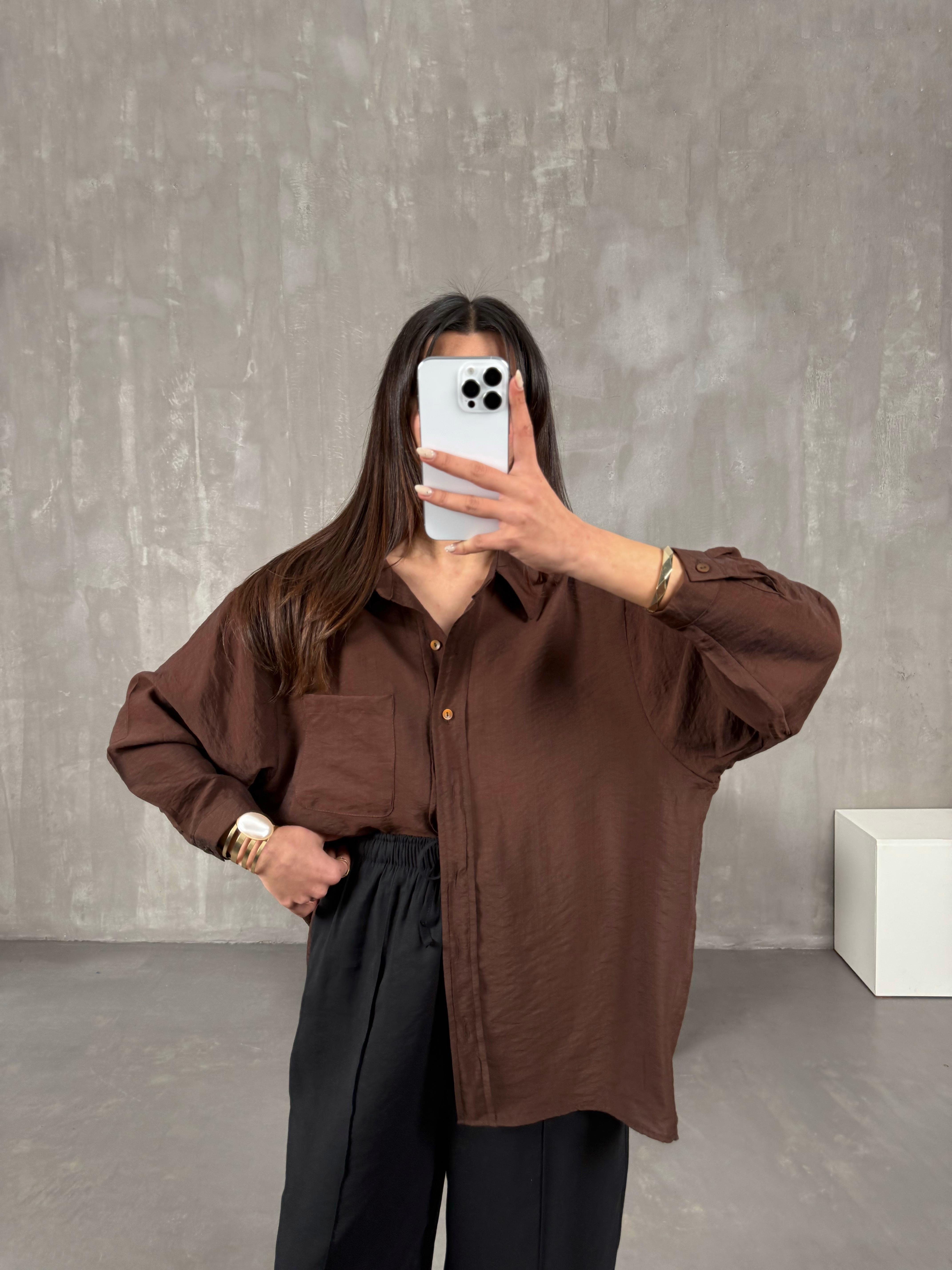 Rebel Kahve Tensel Salaş GömlekGausGÖMLEKGU100723