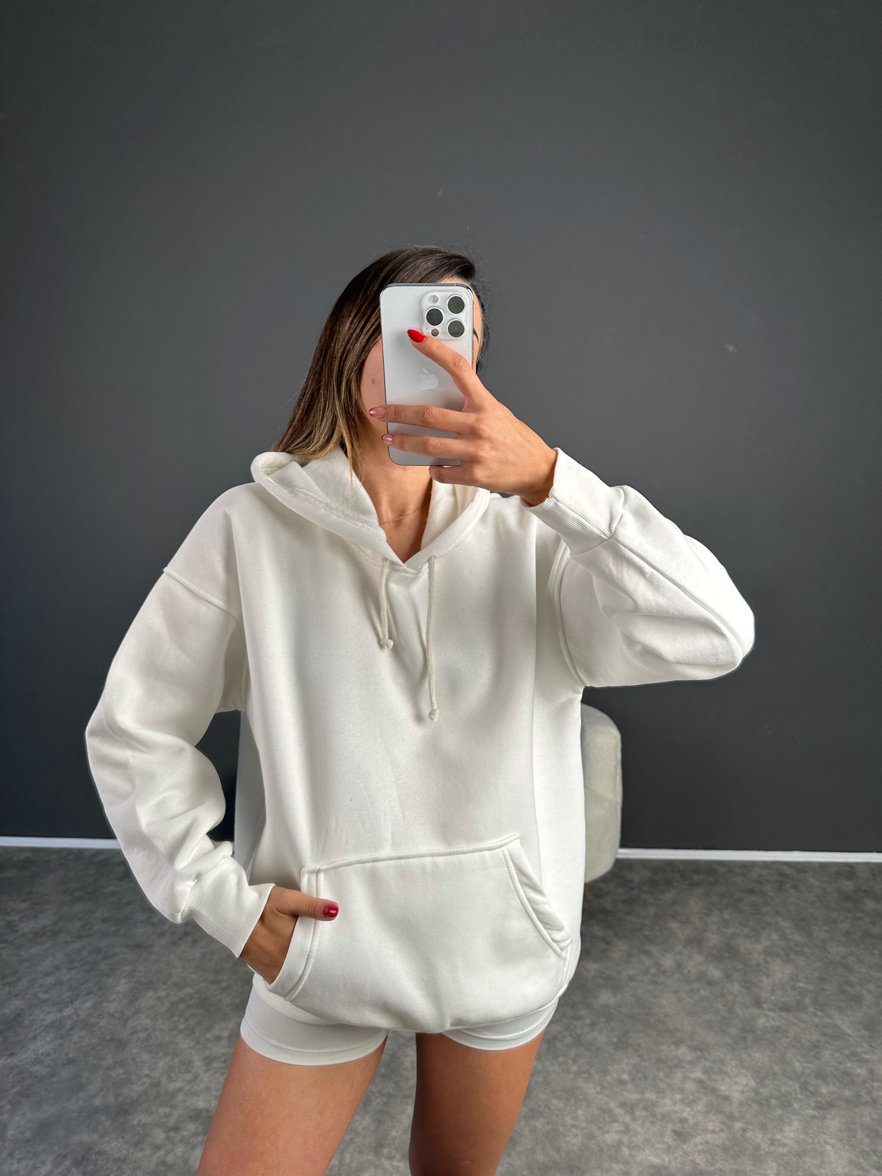 Nadia Beyaz Şardonlu SweatshirtGausSWEATSHIRTGU002418