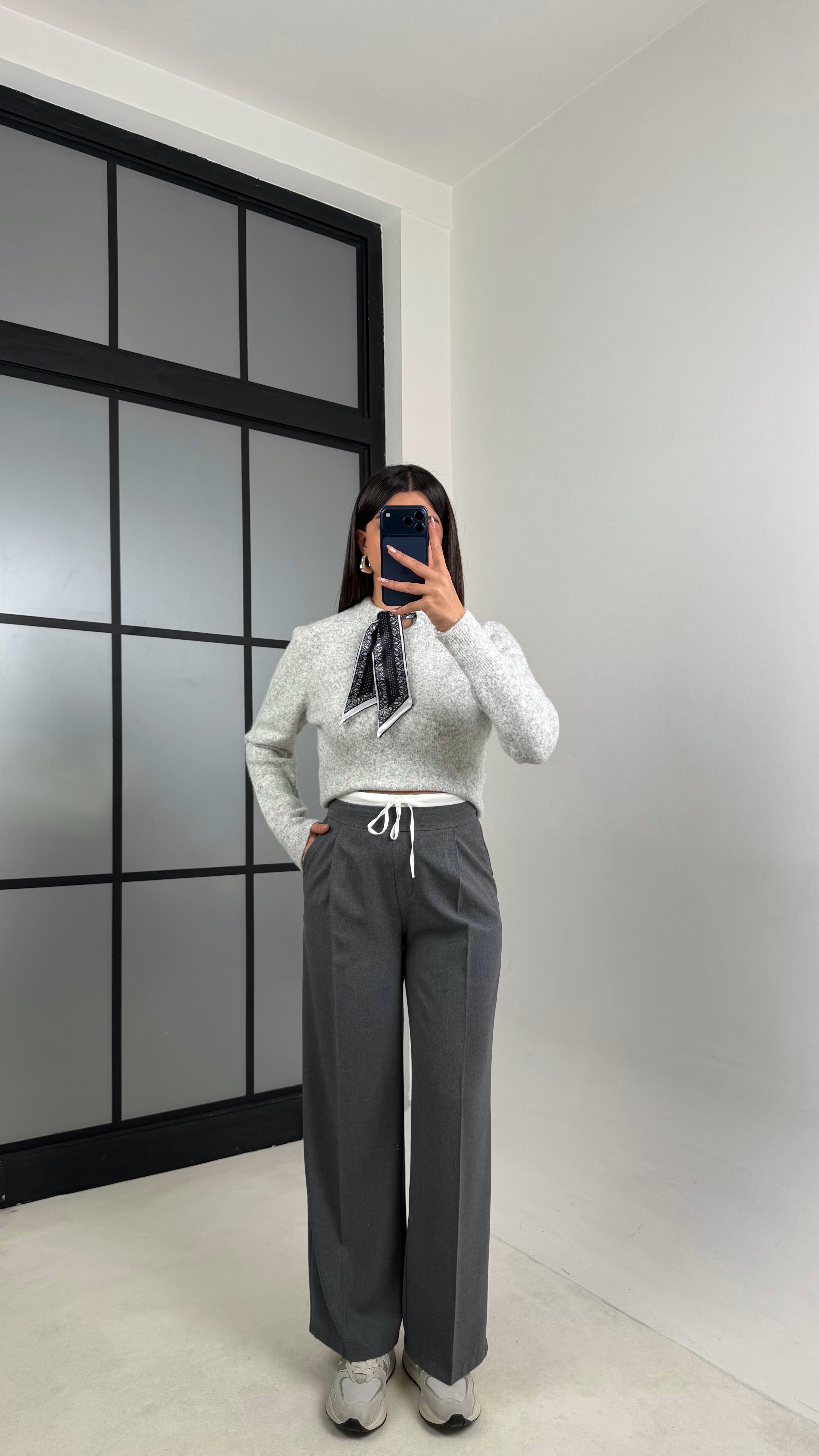 Antrasit Çift Bel Detaylı ZR Model Pantolon GAUS-00832GAUSPANTOLONGAUS-00832