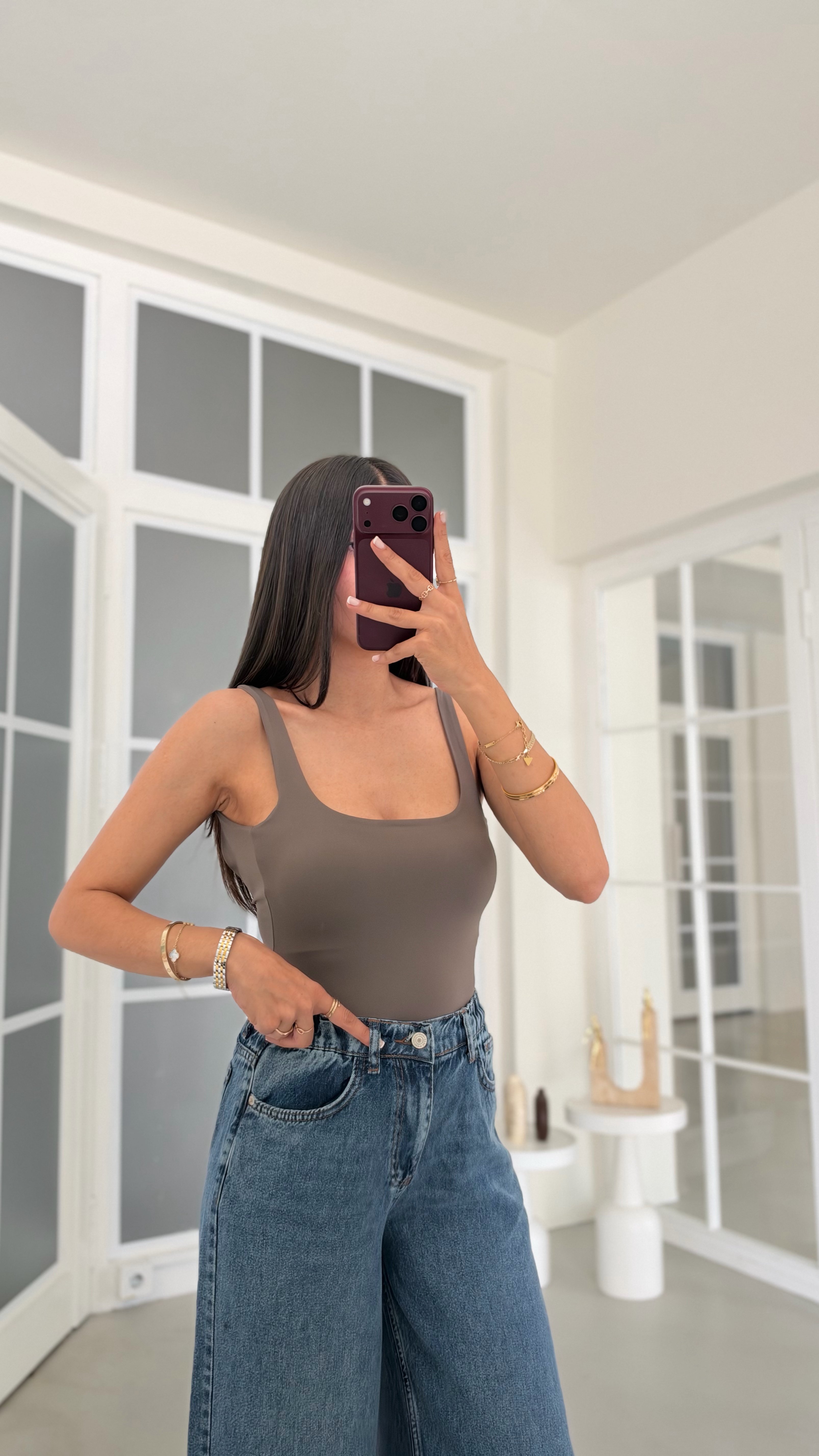 Kahve Basic Bodysuit GAUS-02333GAUSBODYSUİTGAUS-02333