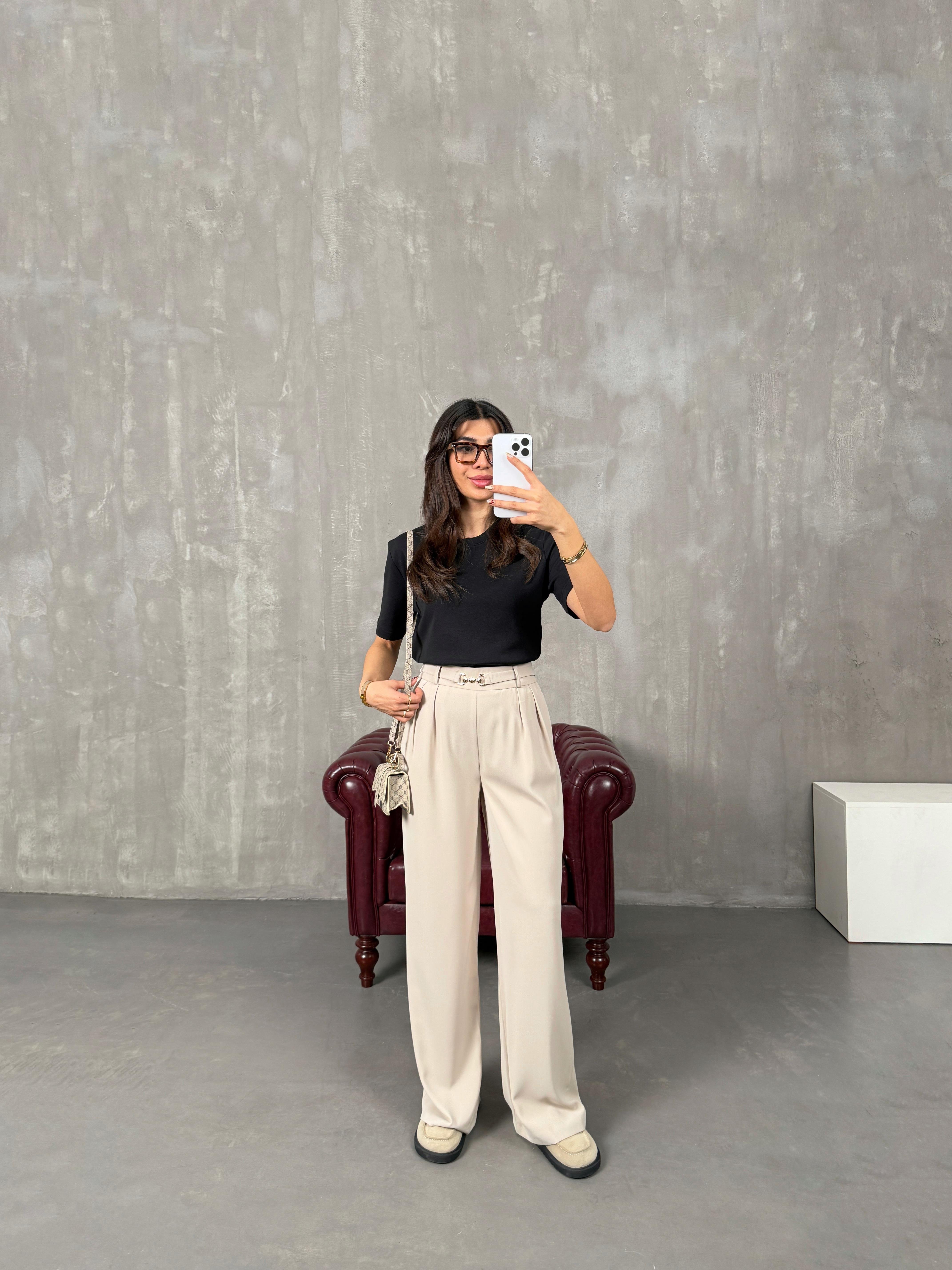 Lones Taş Kemer Detaylı Pantolon