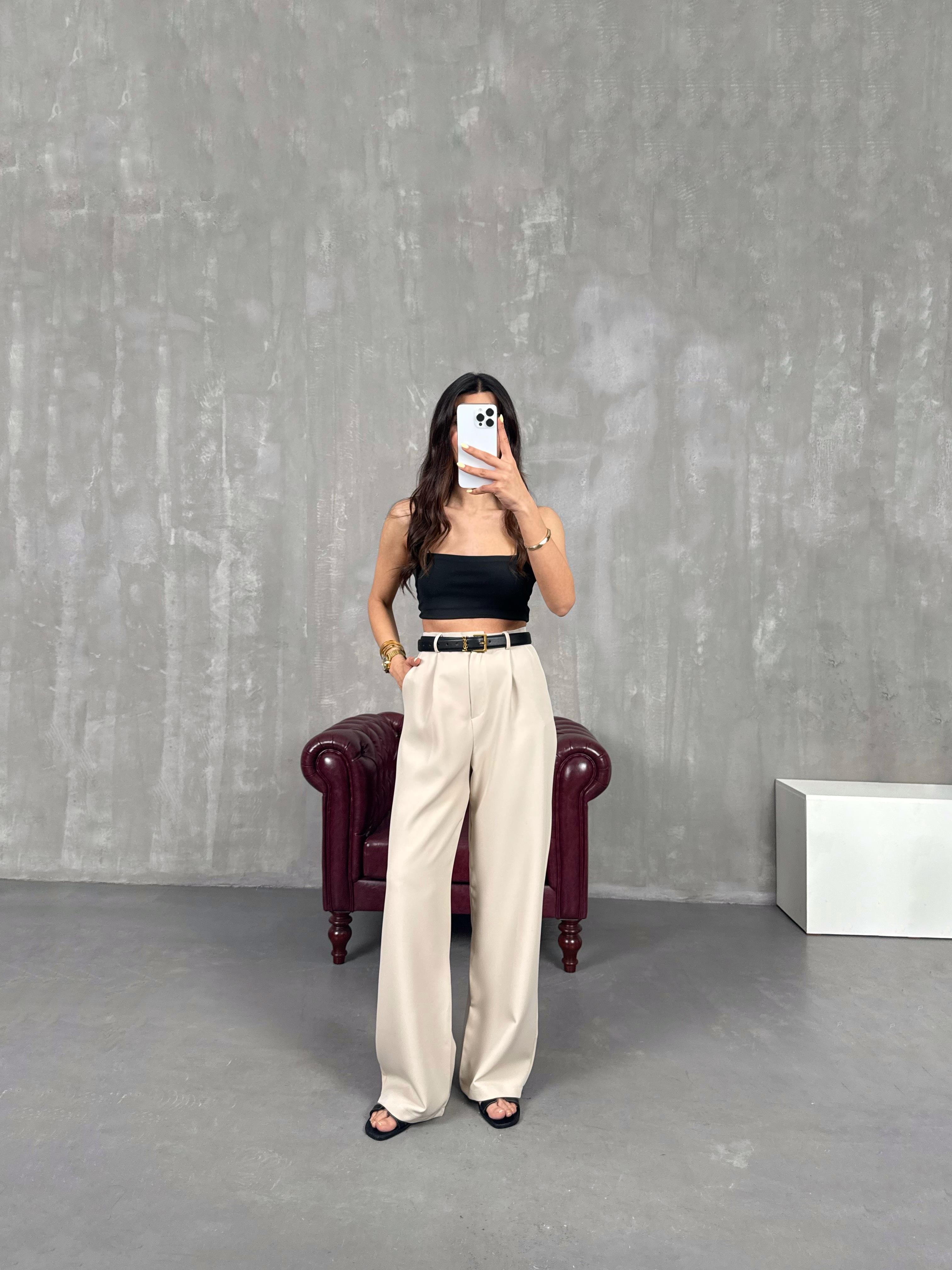 Taş Palazzo Kumaş Pantolon Gaus00140GausPANTOLONGU1001323