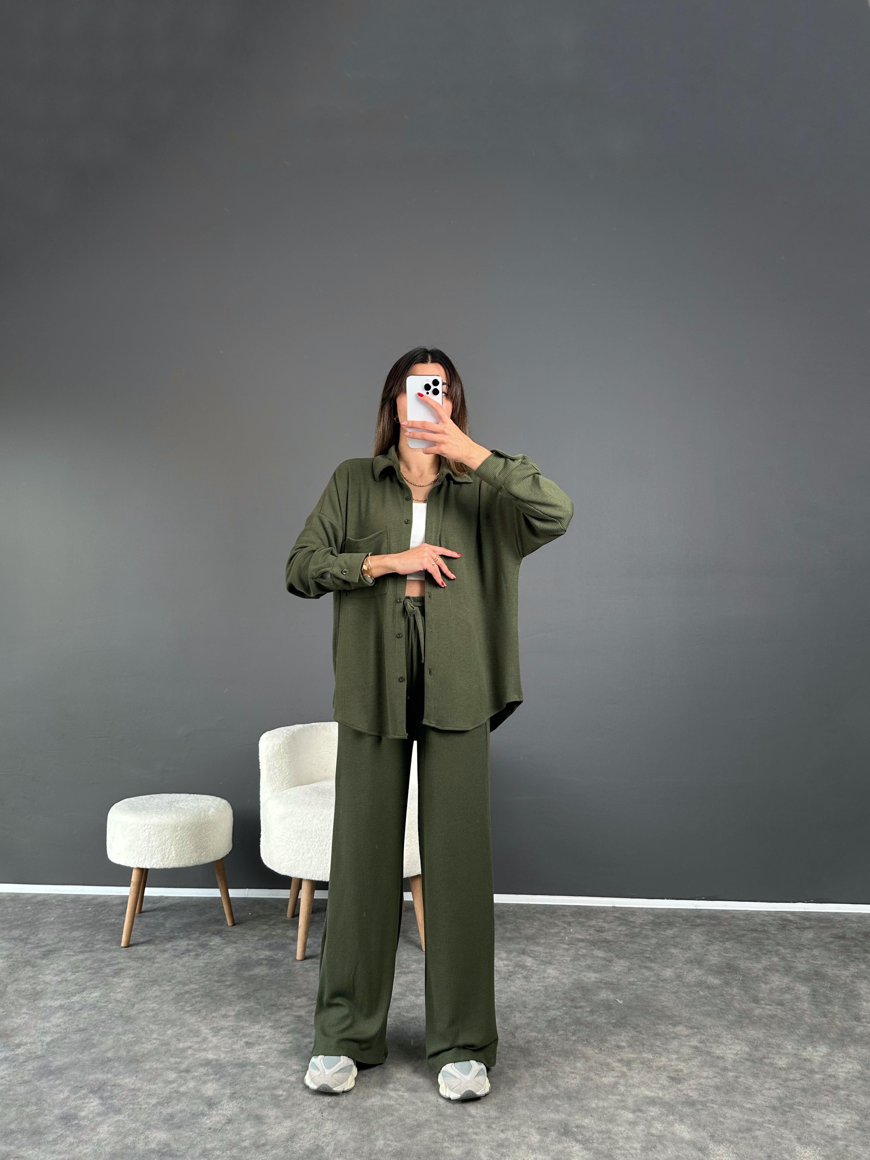 Samira Haki Yumuşak Fitilli İkili TakımGausTAKIMGU002554