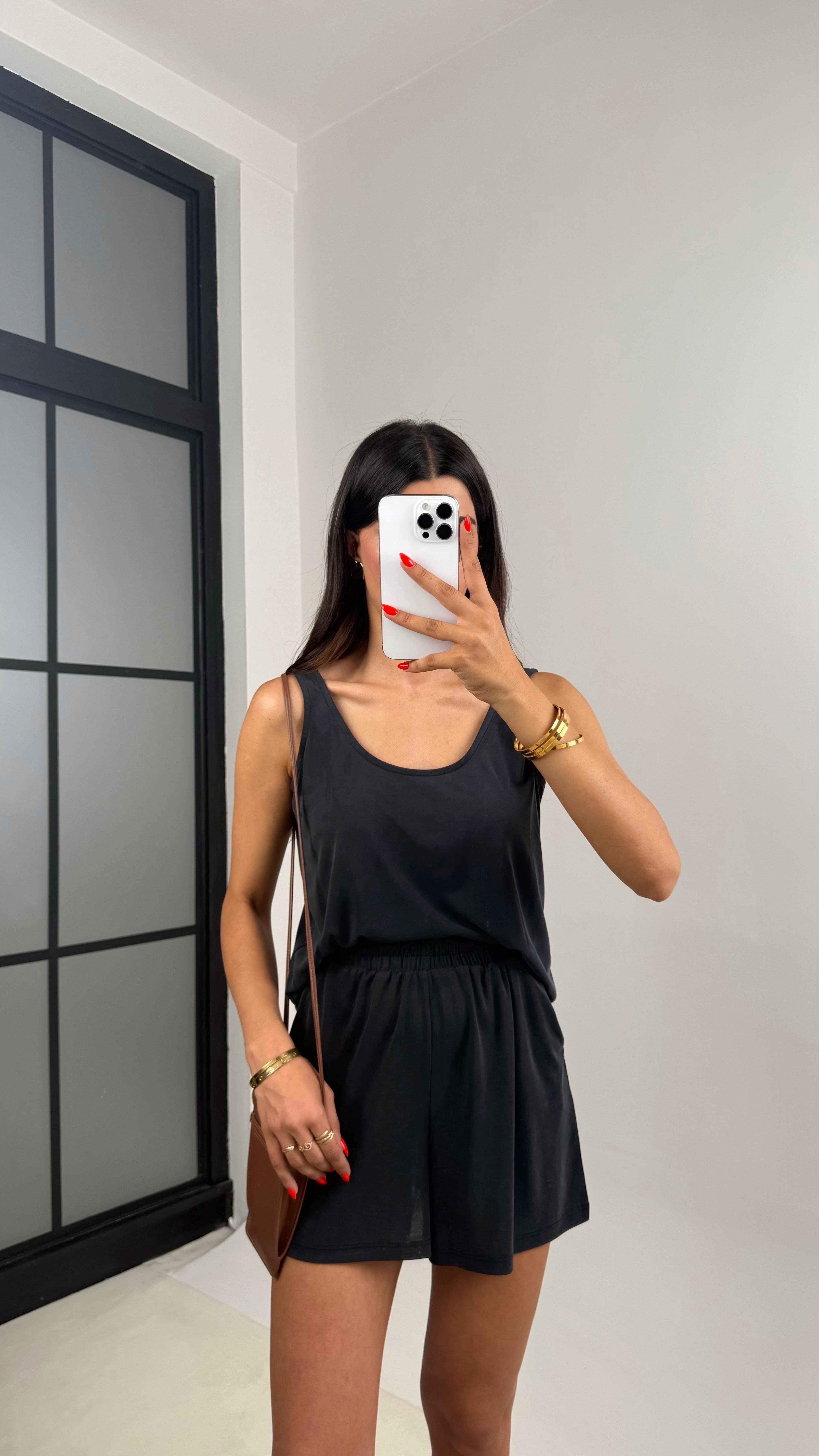 Antrasit Atlet Şort Basic Modal Takım GAUS-0013GAUSTAKIMGAUS-0013