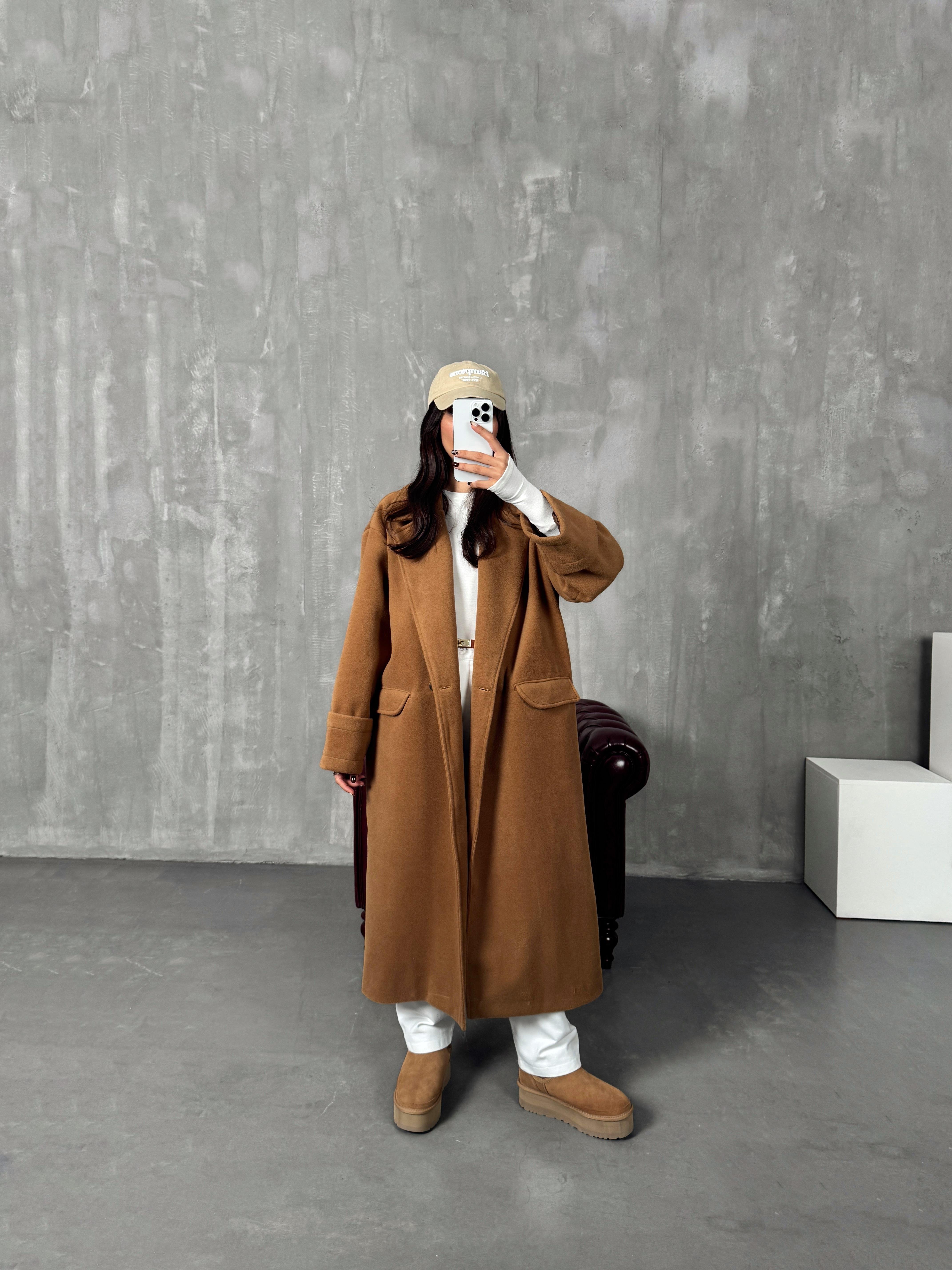 Diwi Kahve Astarlı Premium Kaban