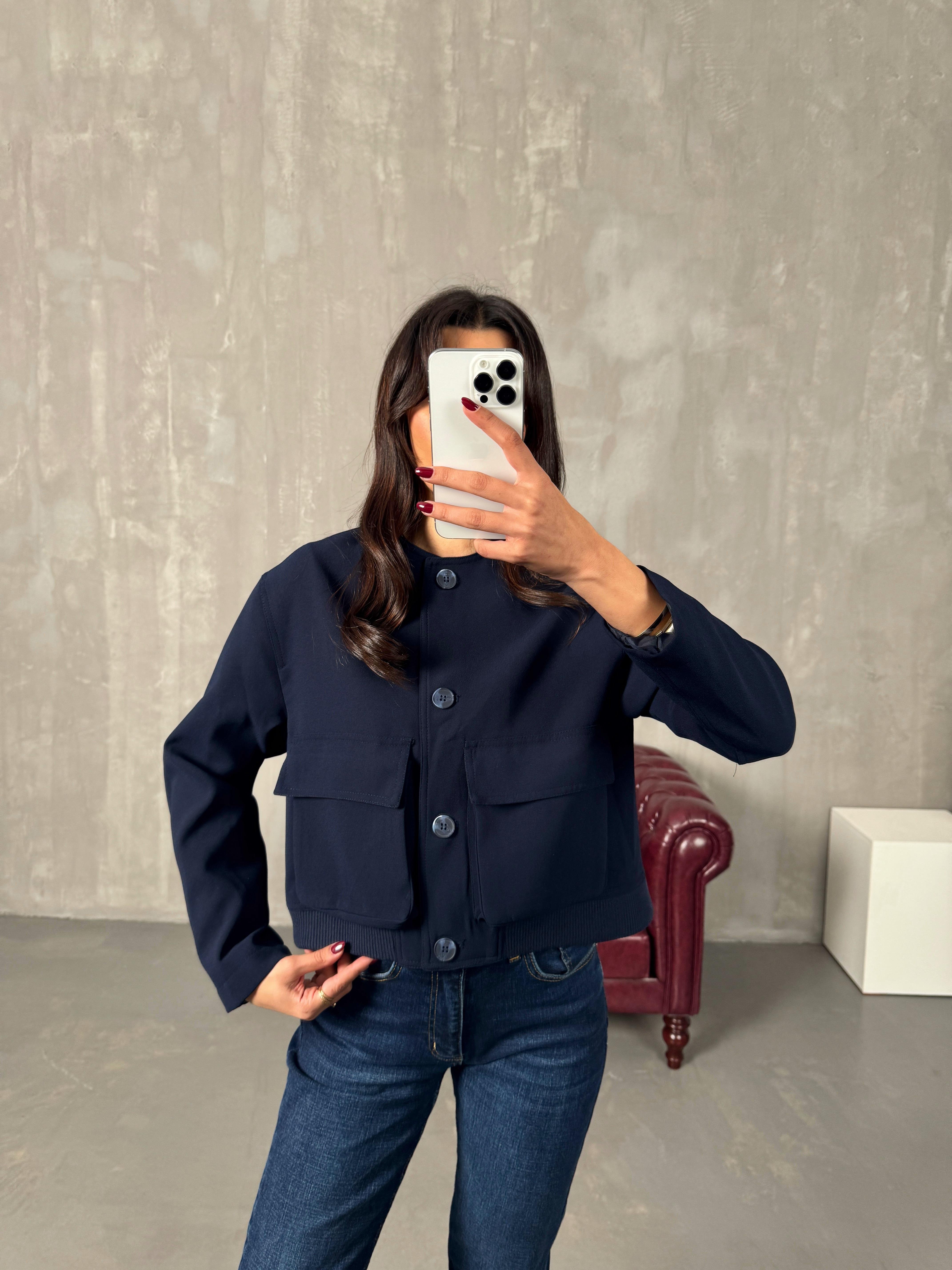 Beca Lacivert ZR Model Cepli Ceket