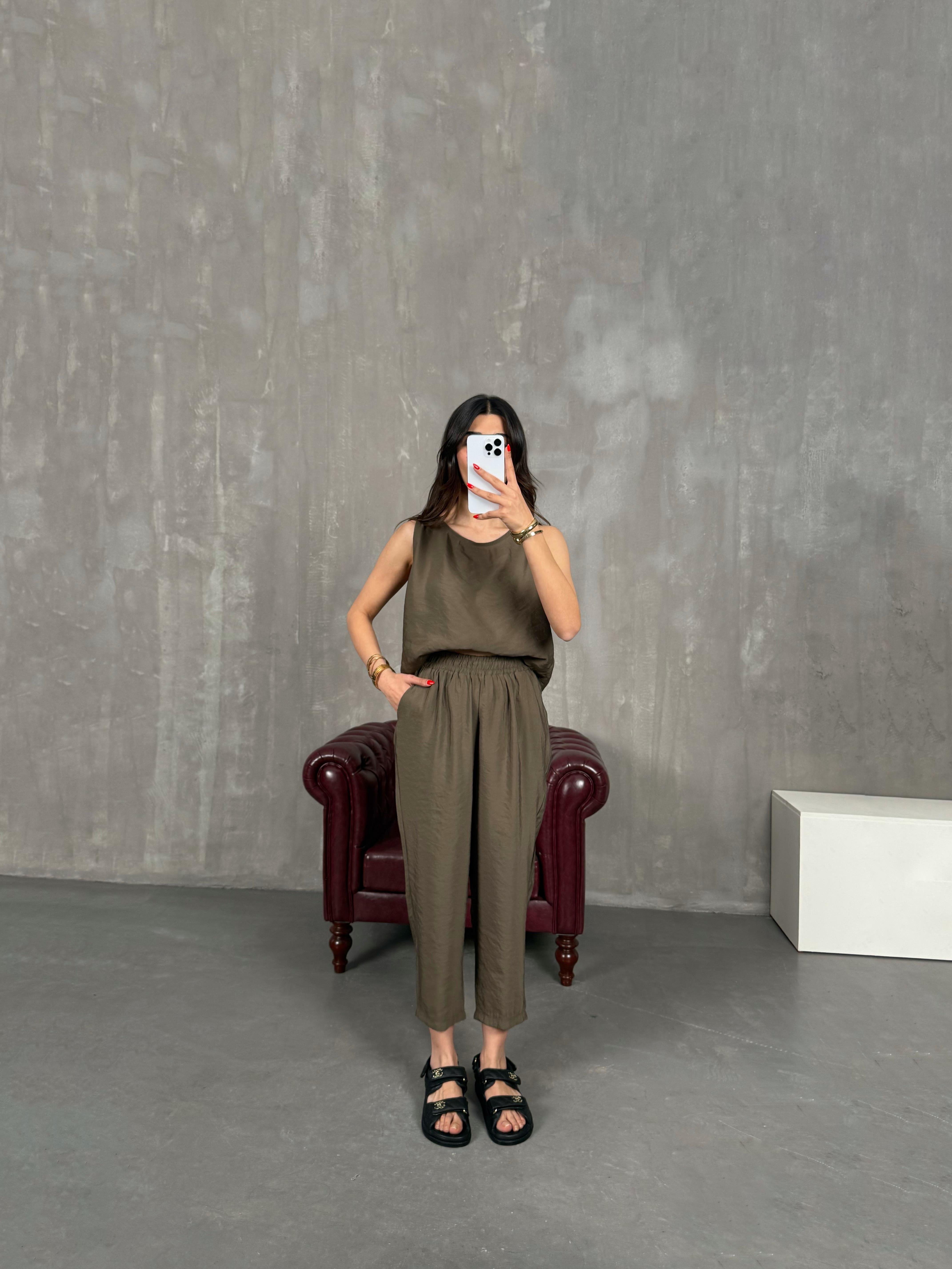 Haki Sıfır Kol Tensel Takım Gaus00165GausTAKIMGU1001478