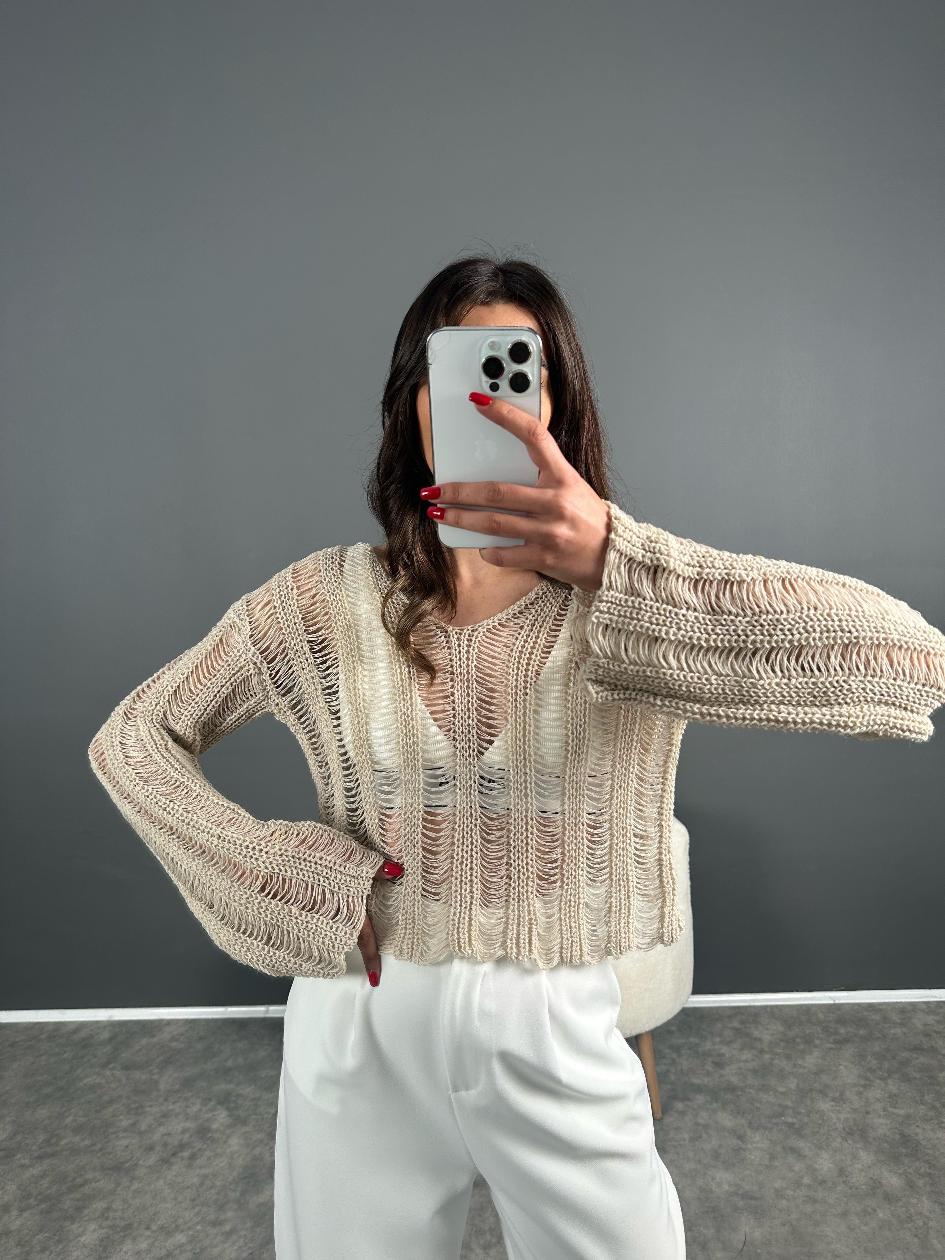 Vizon V Yaka Ajurlu Triko