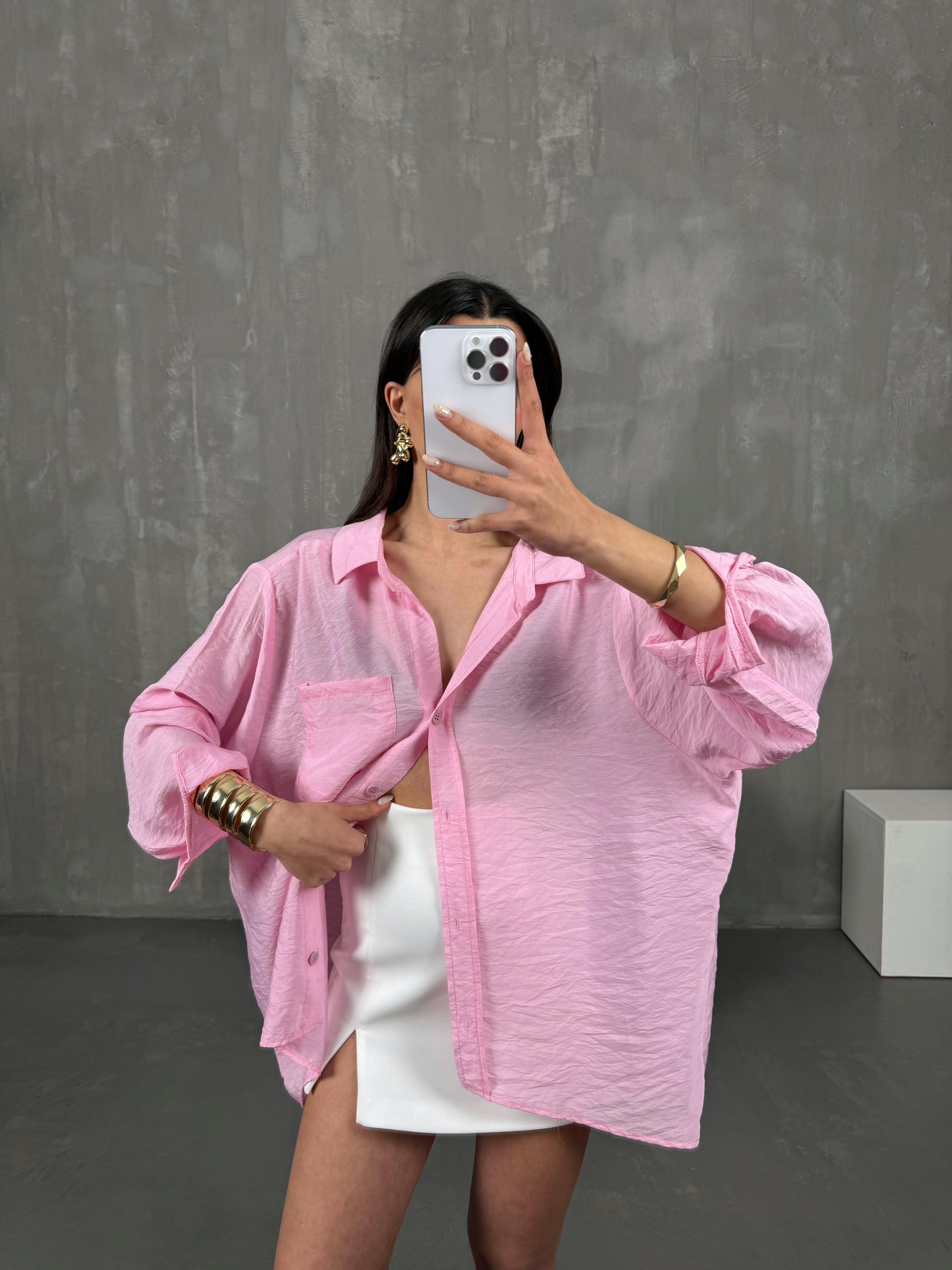 Ole Pembe Oversize GömlekGausGÖMLEKGU100789