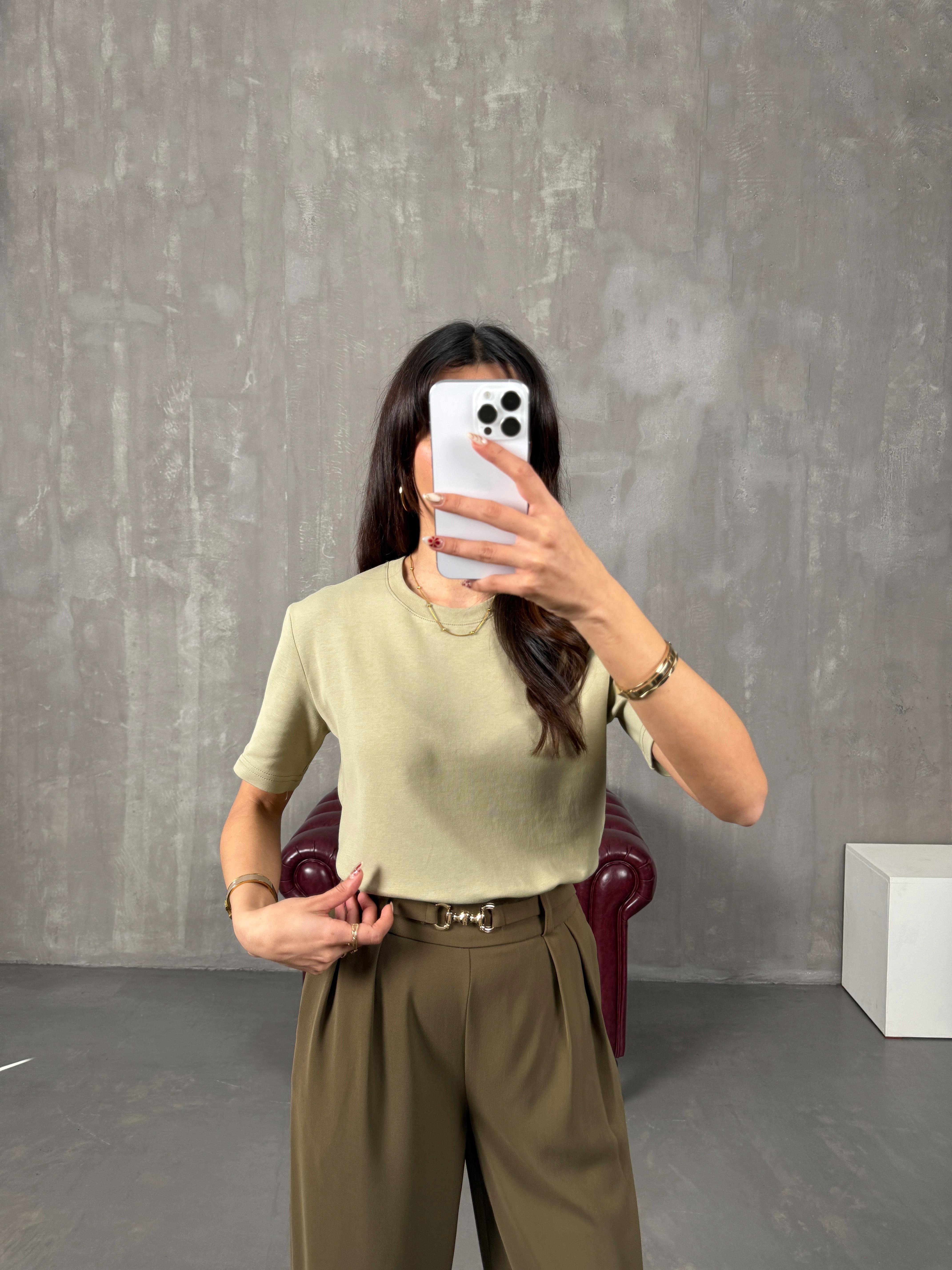 Pube Haki Bisiklet Yaka Basic TshirtGausTSHIRTGU100176