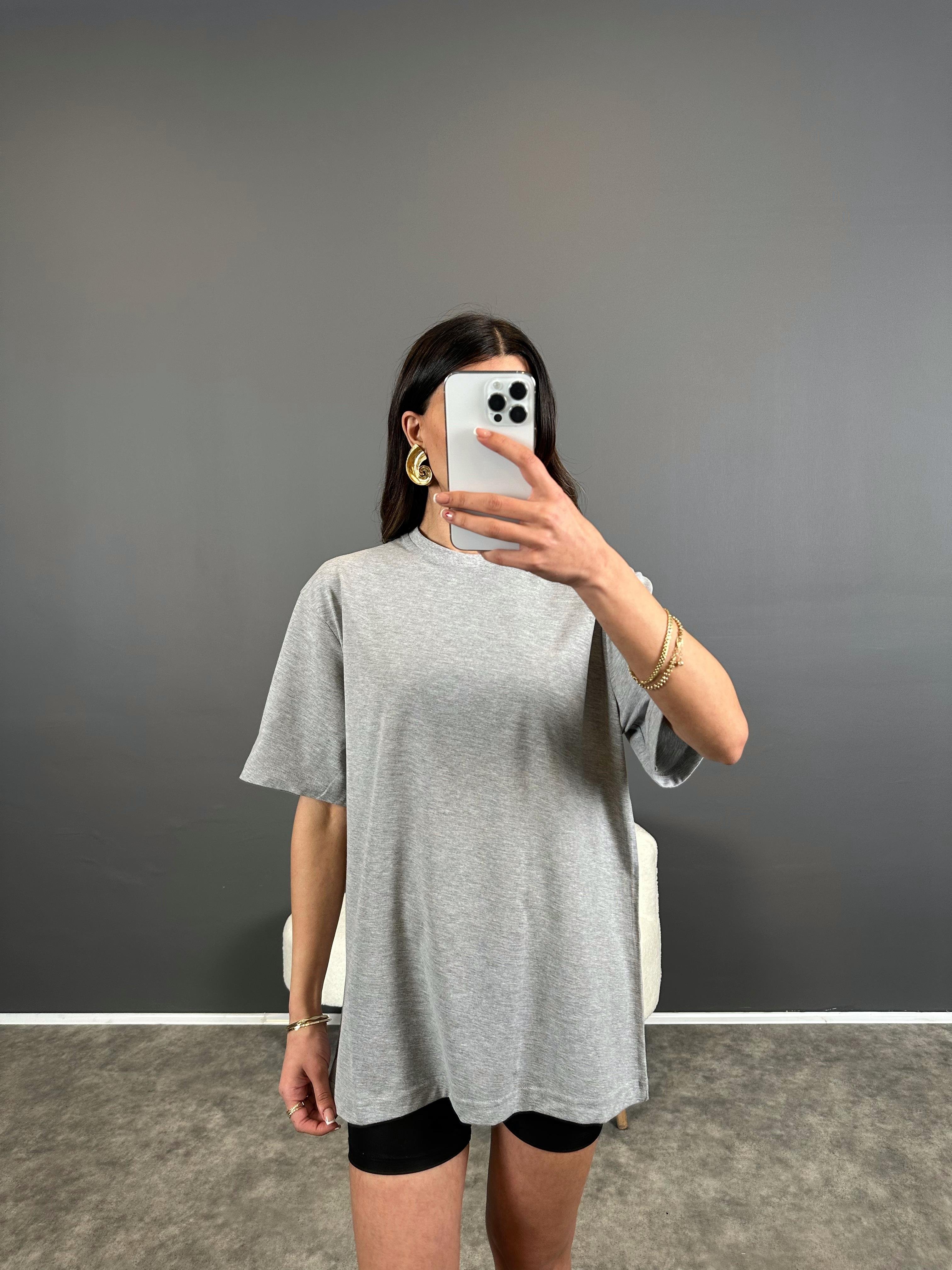 Now Gri Oversize Tshirt