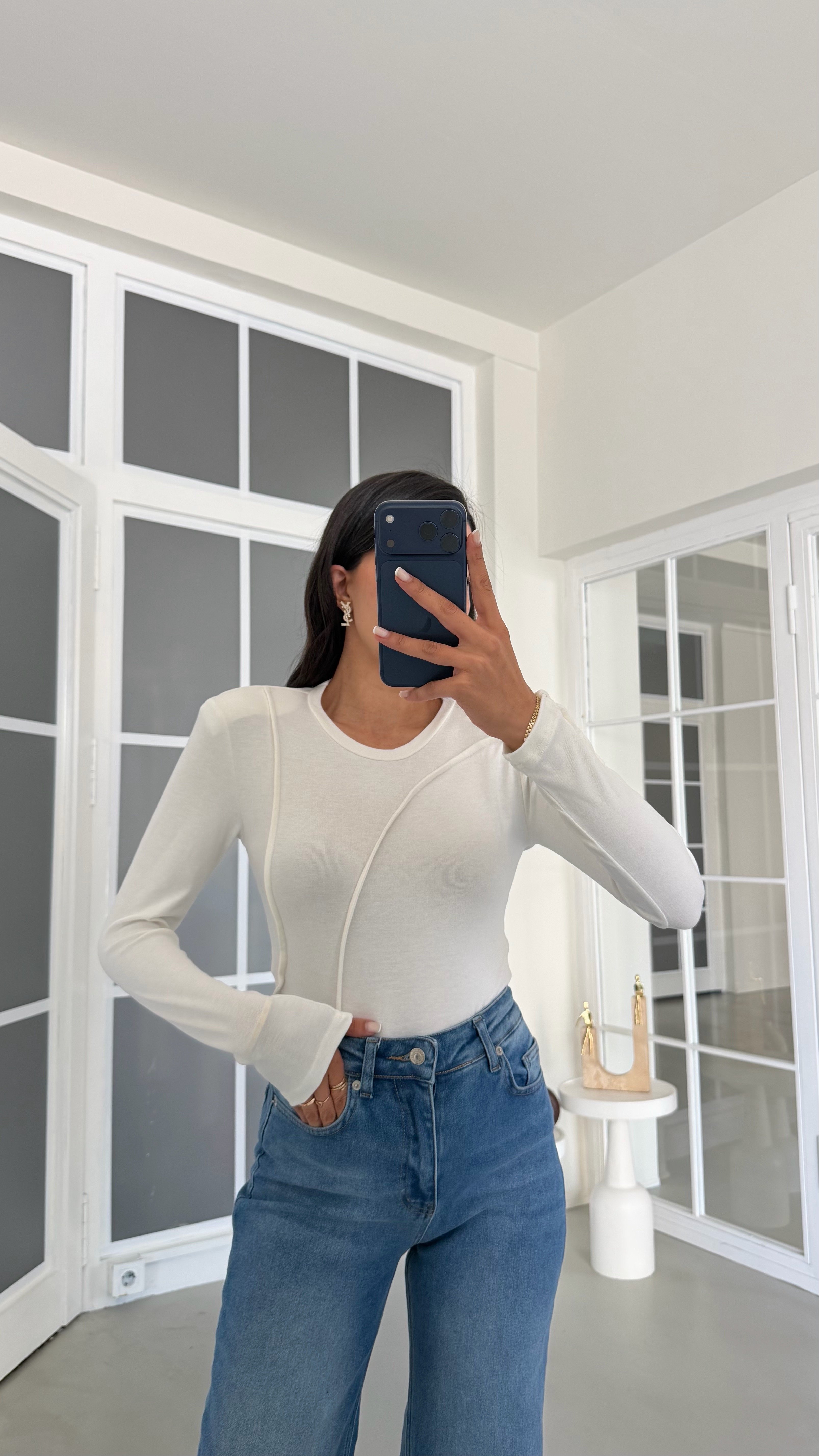 Ekru Vatkalı Basic Bluz GAUS-02163GAUSBlouseGAUS-02163
