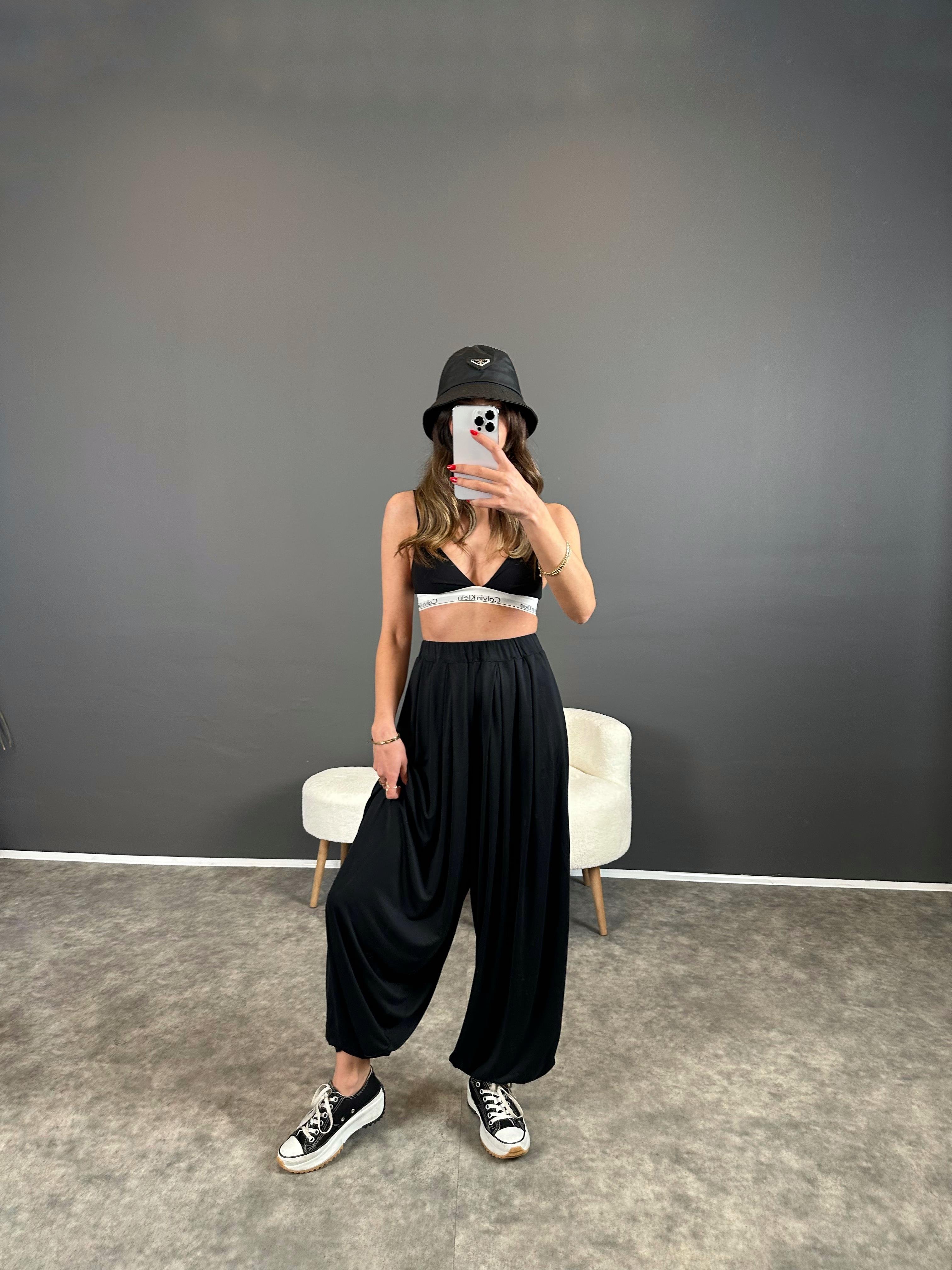 Leny Antrasit Modal Şalvar Pantolon GausPANTOLONGU004370