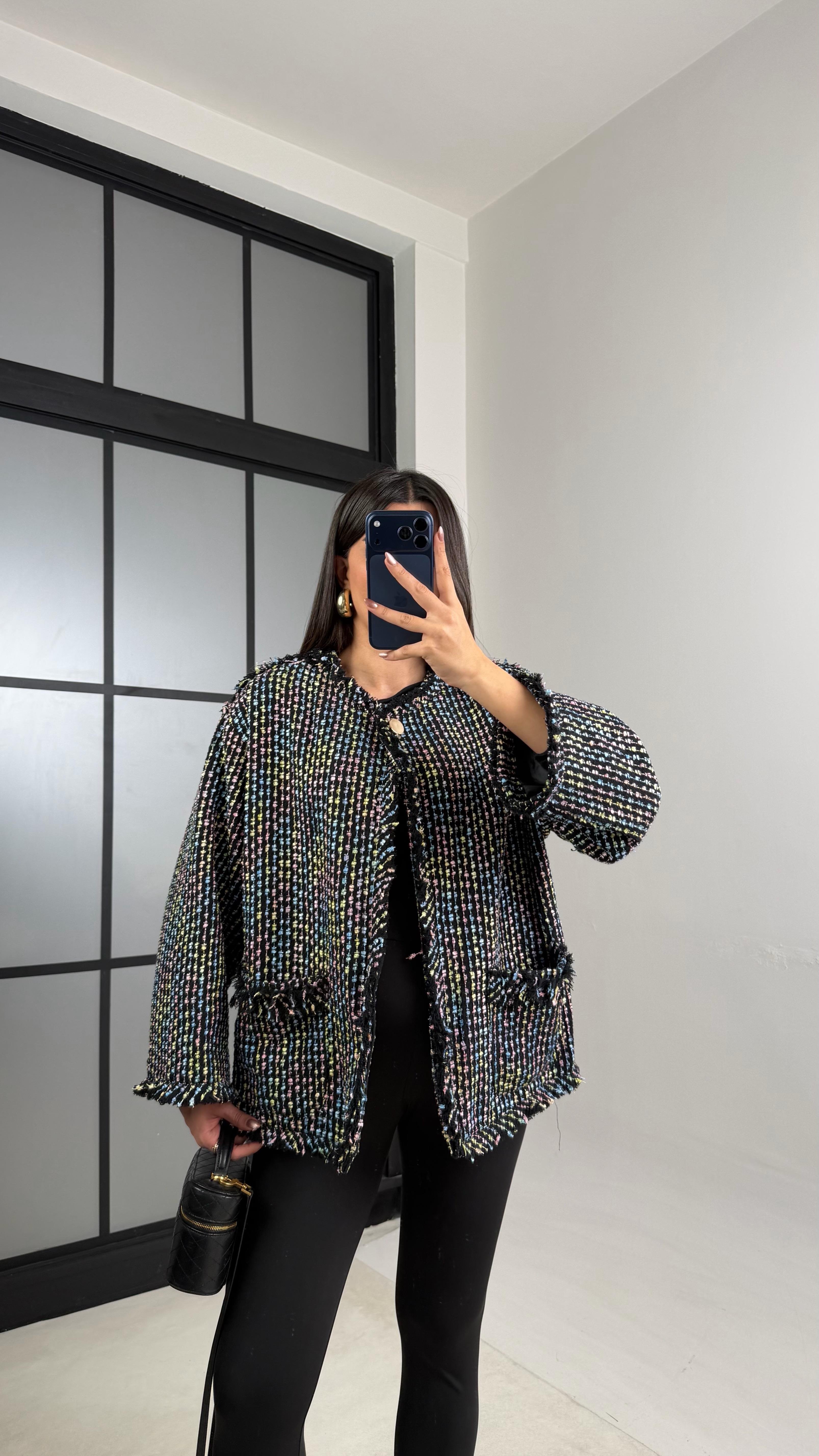 Siyah Astarlı Cepli Tüvit Ceket GAUS-01079GAUSCEKETGAUS-01079