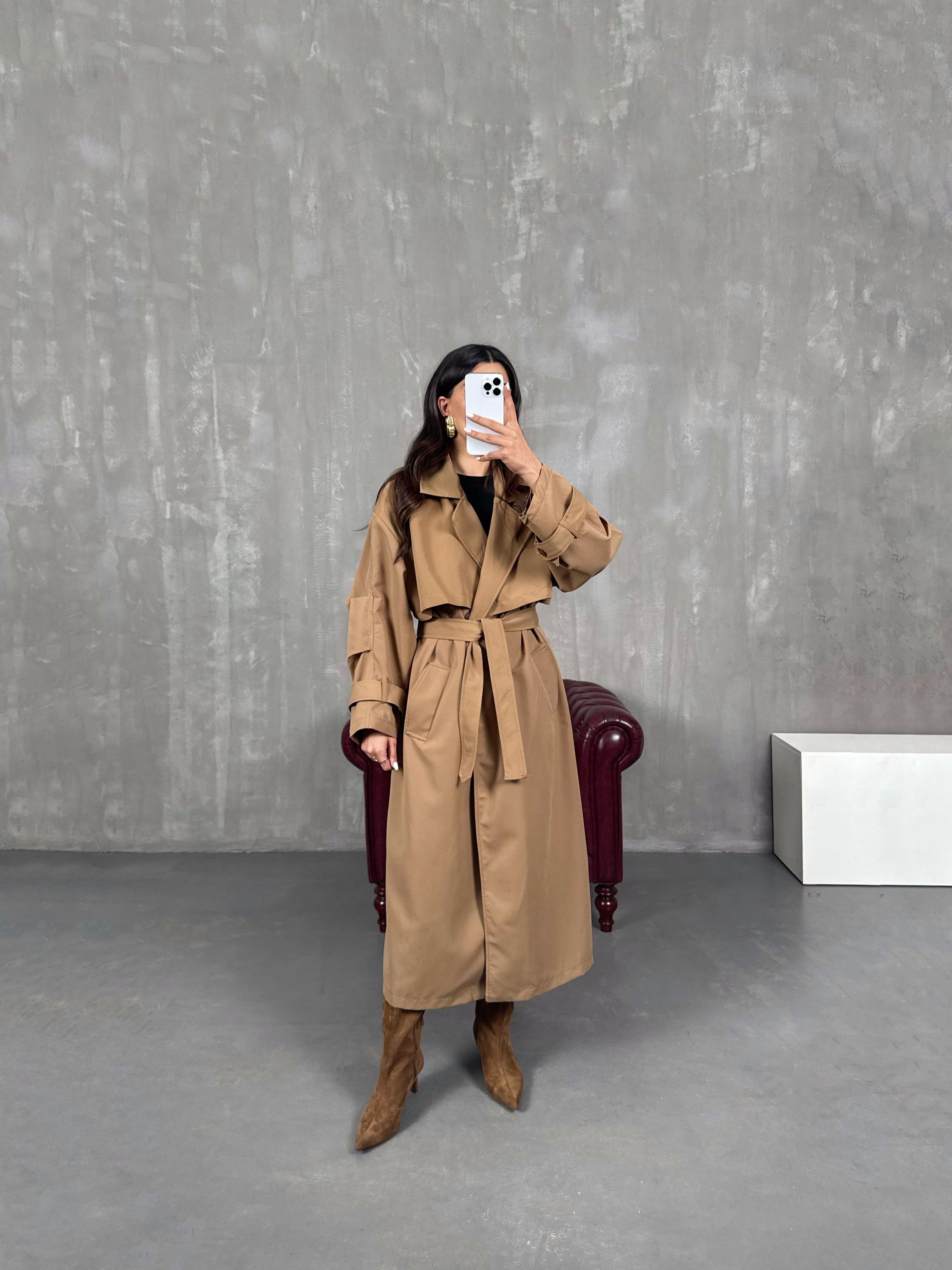 Jordi Camel Kuşaklı Trençkot