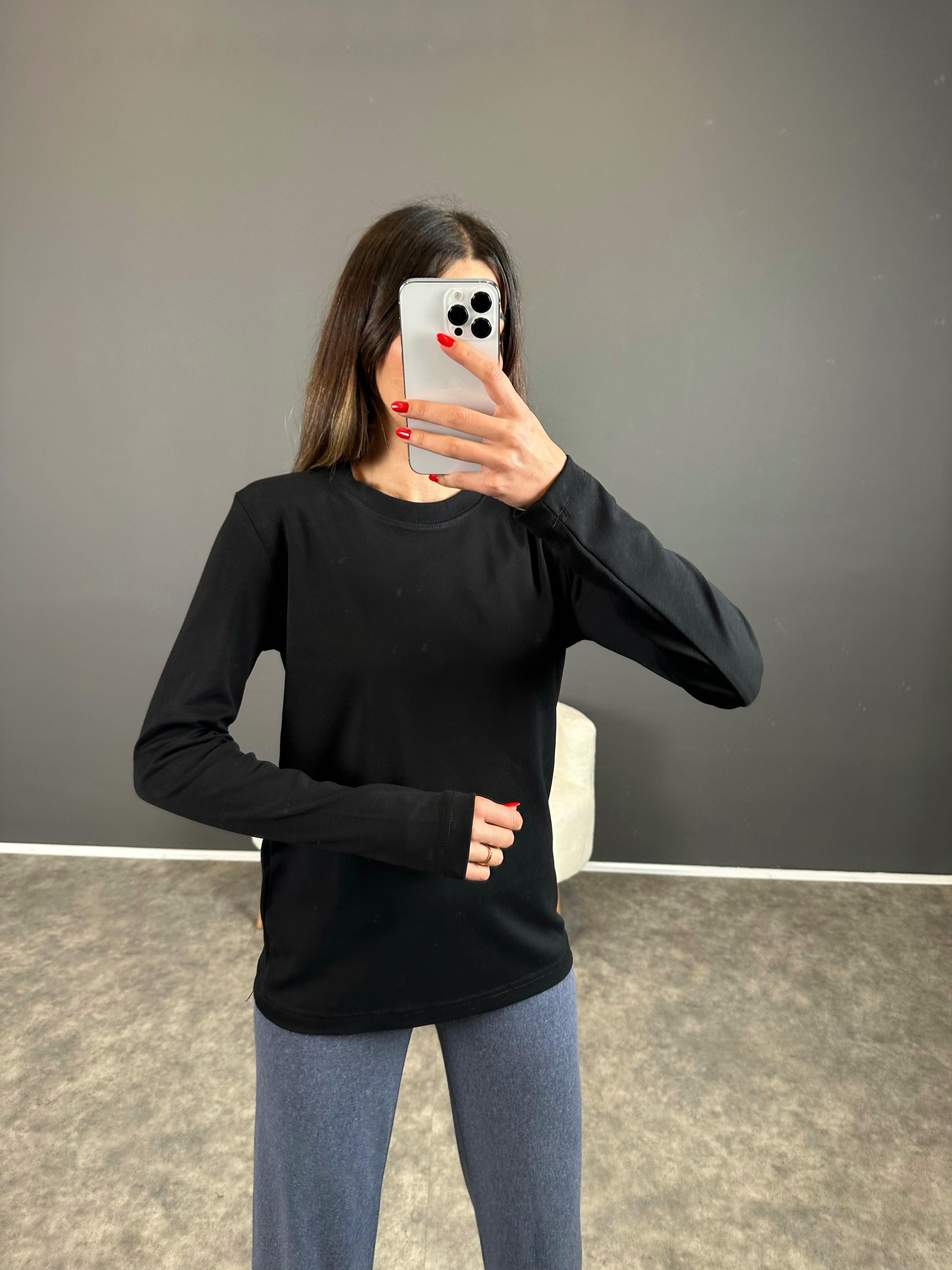 Orj Siyah Uzun Kollu Basic