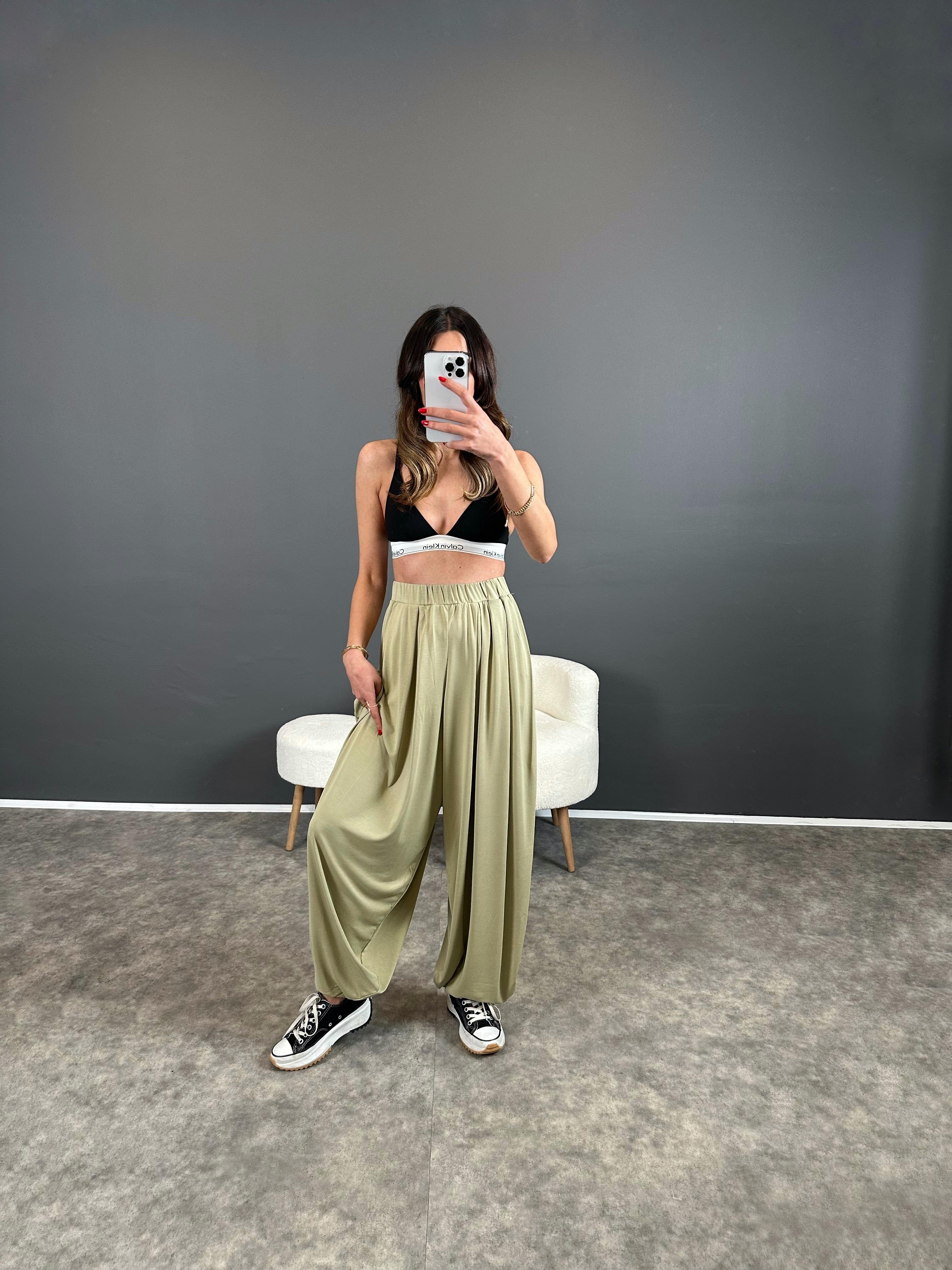 Leny Antrasit Modal Şalvar Pantolon GausPANTOLONGU004371