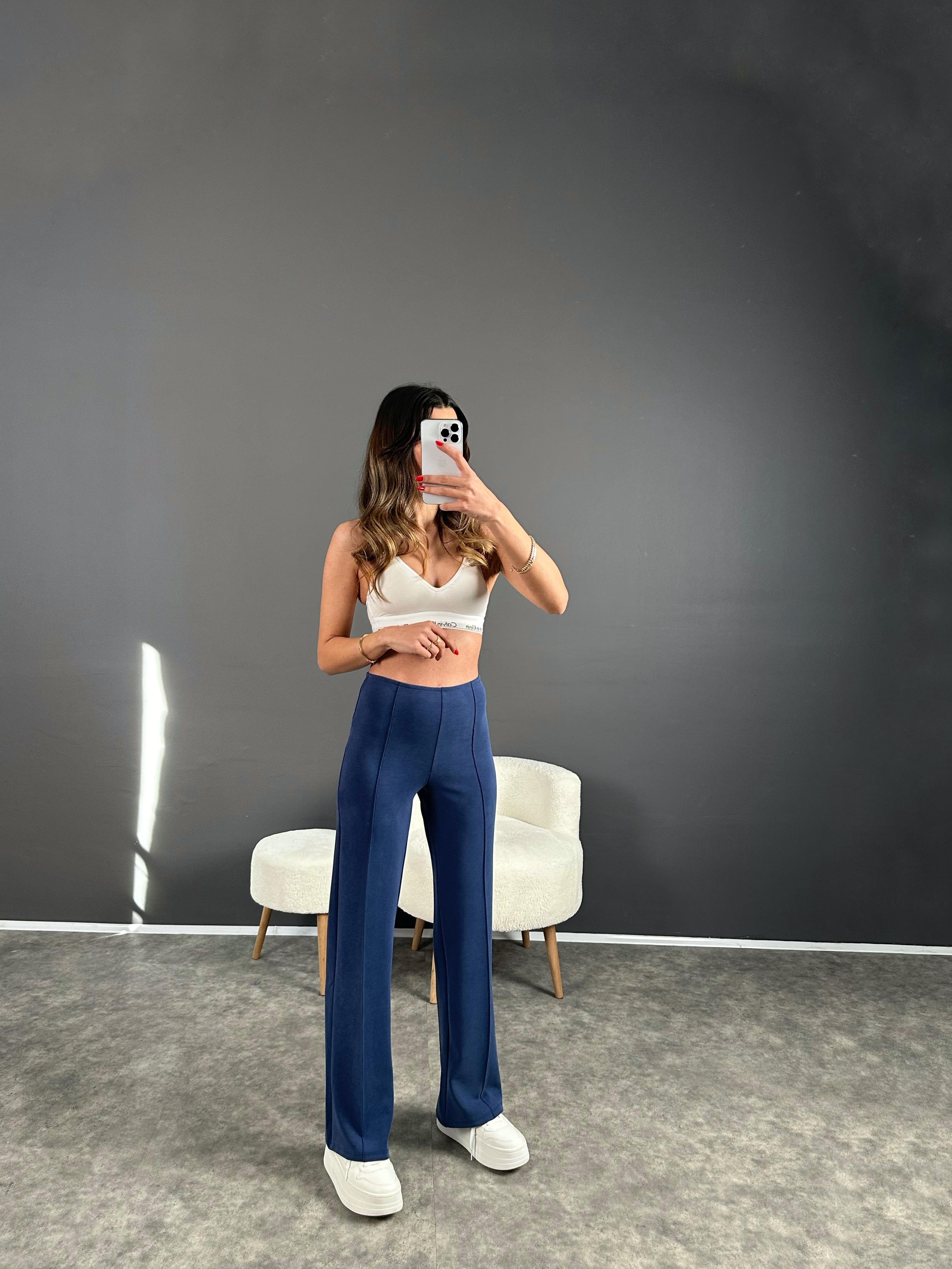 Mavi Çımalı Modal PantolonGausPANTOLONGU004217