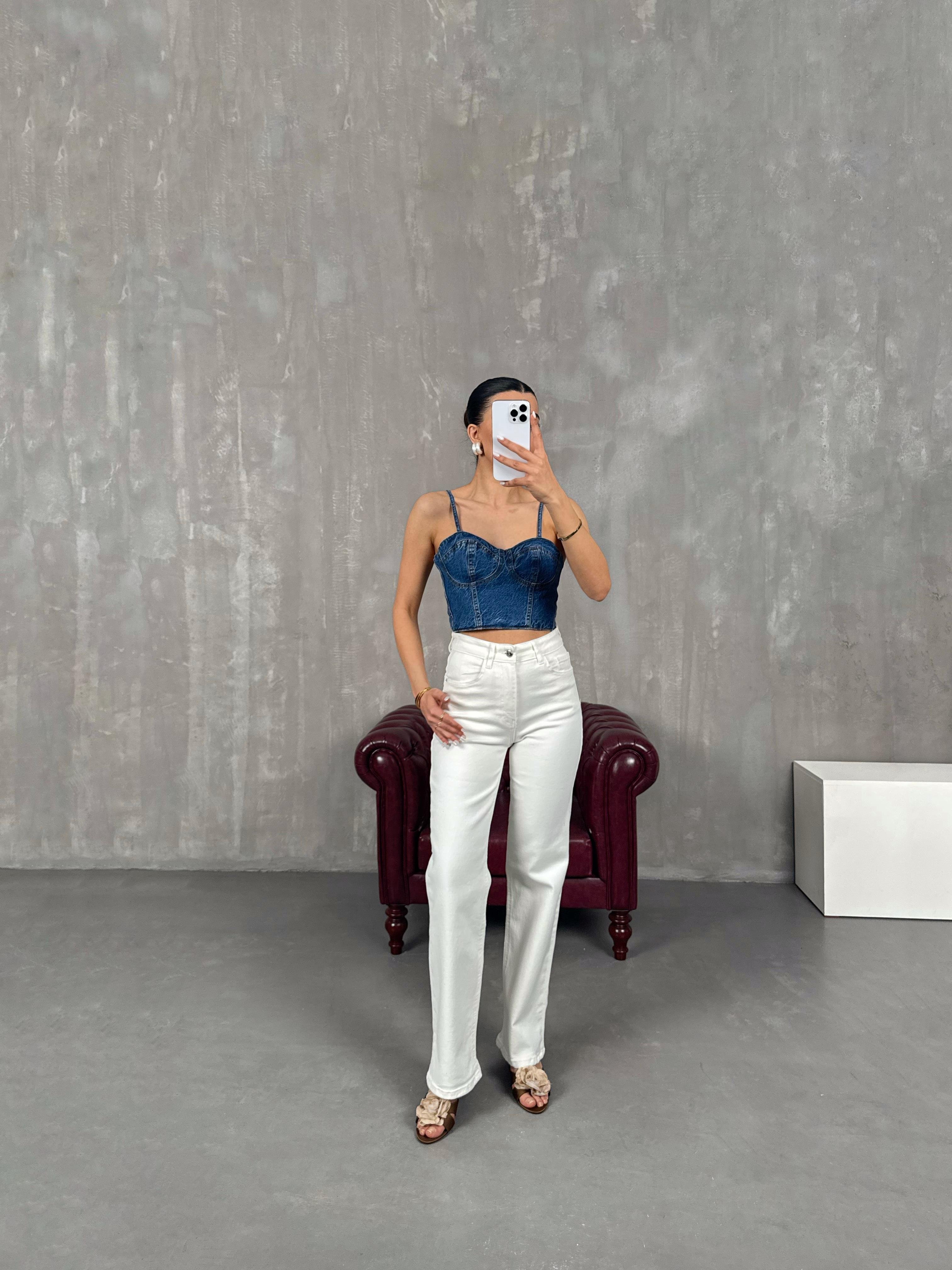 Ekru Straight Likralı Jean Gaus00016