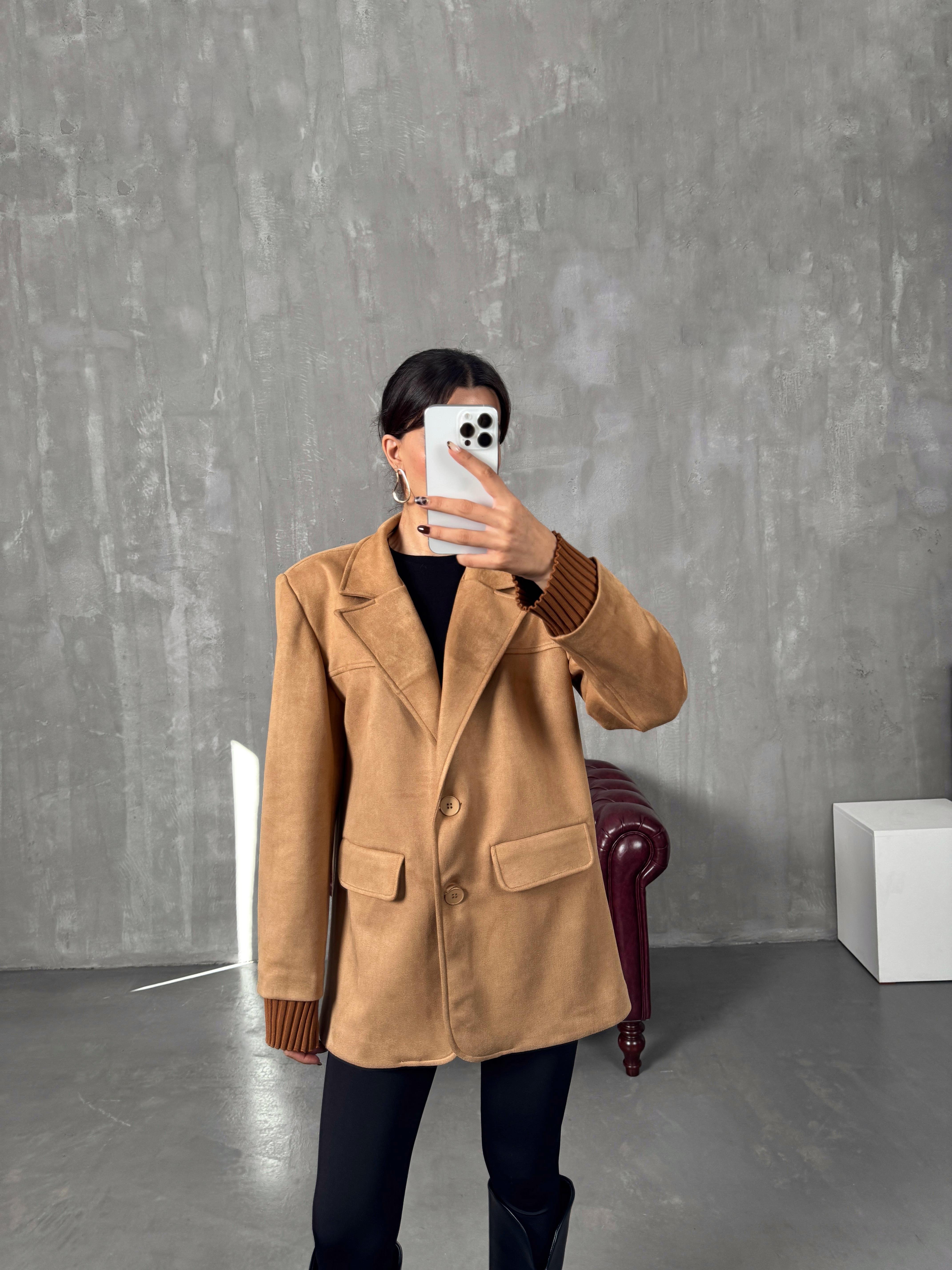 Vila Camel Süet Ceket