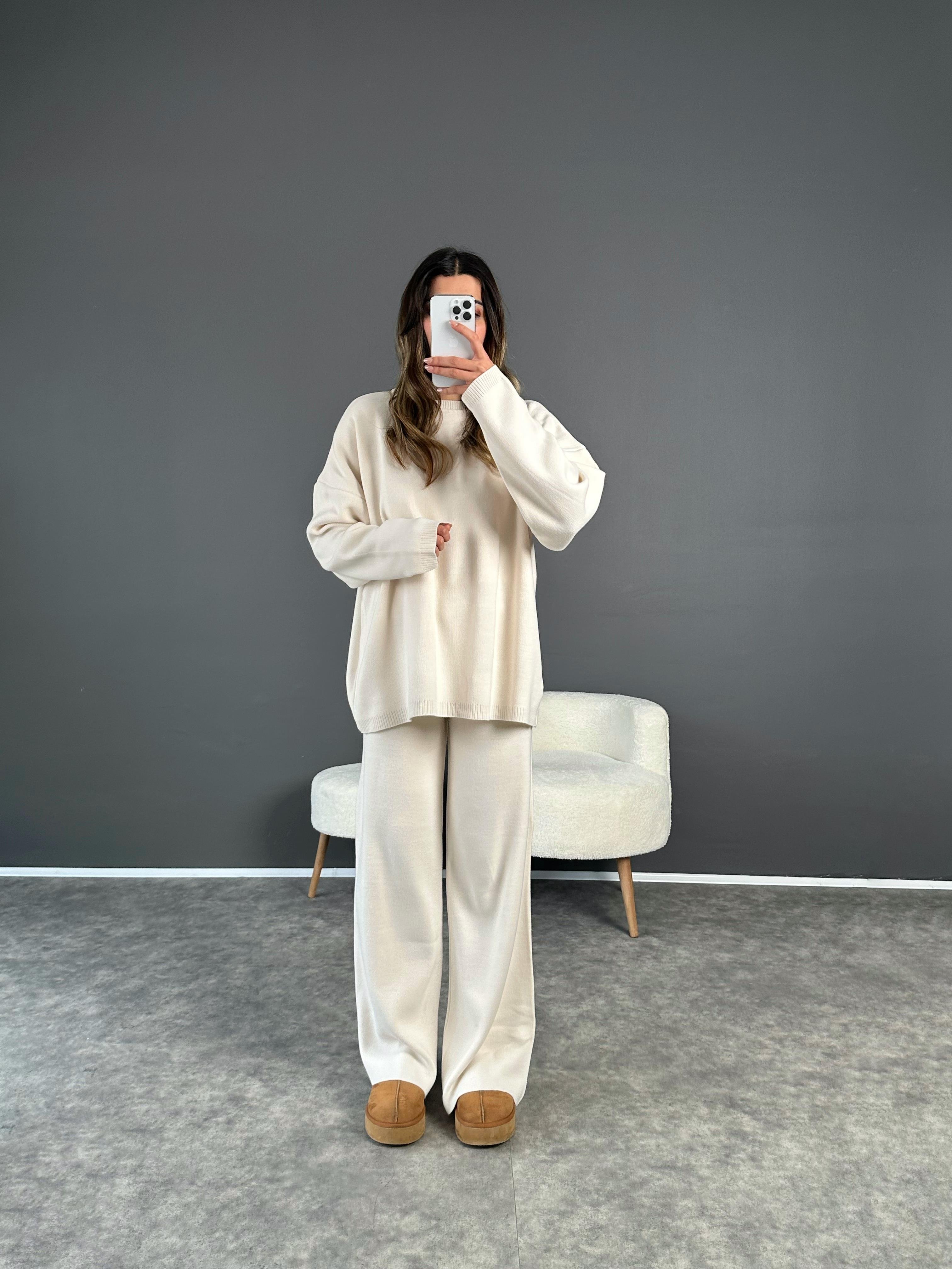 Ekru Pinterest Triko TakımGausTAKIMGU002815