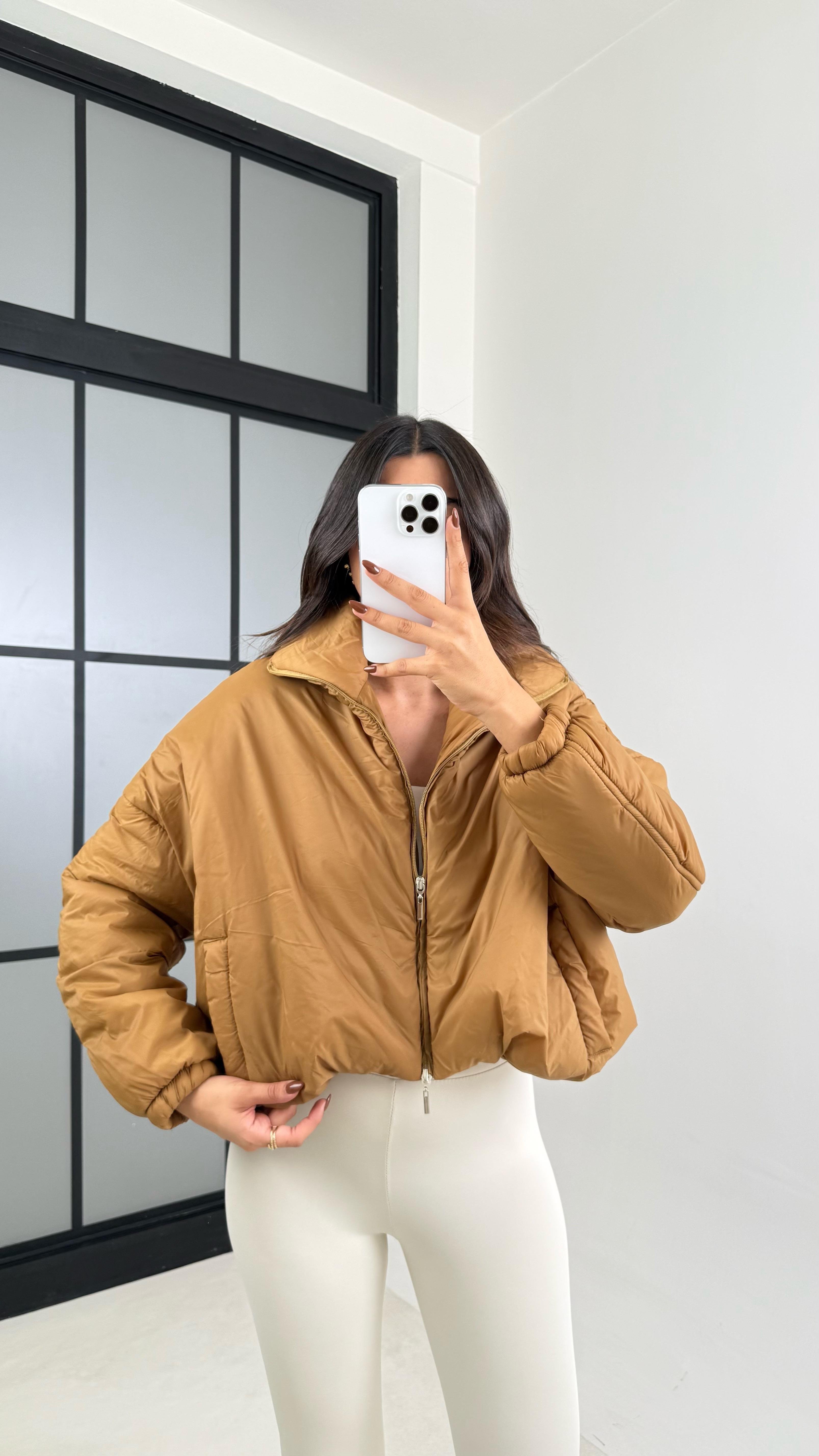 Camel Kısa Şişme Mont GAUS-00137GAUS الجواكيت GAUS-00137