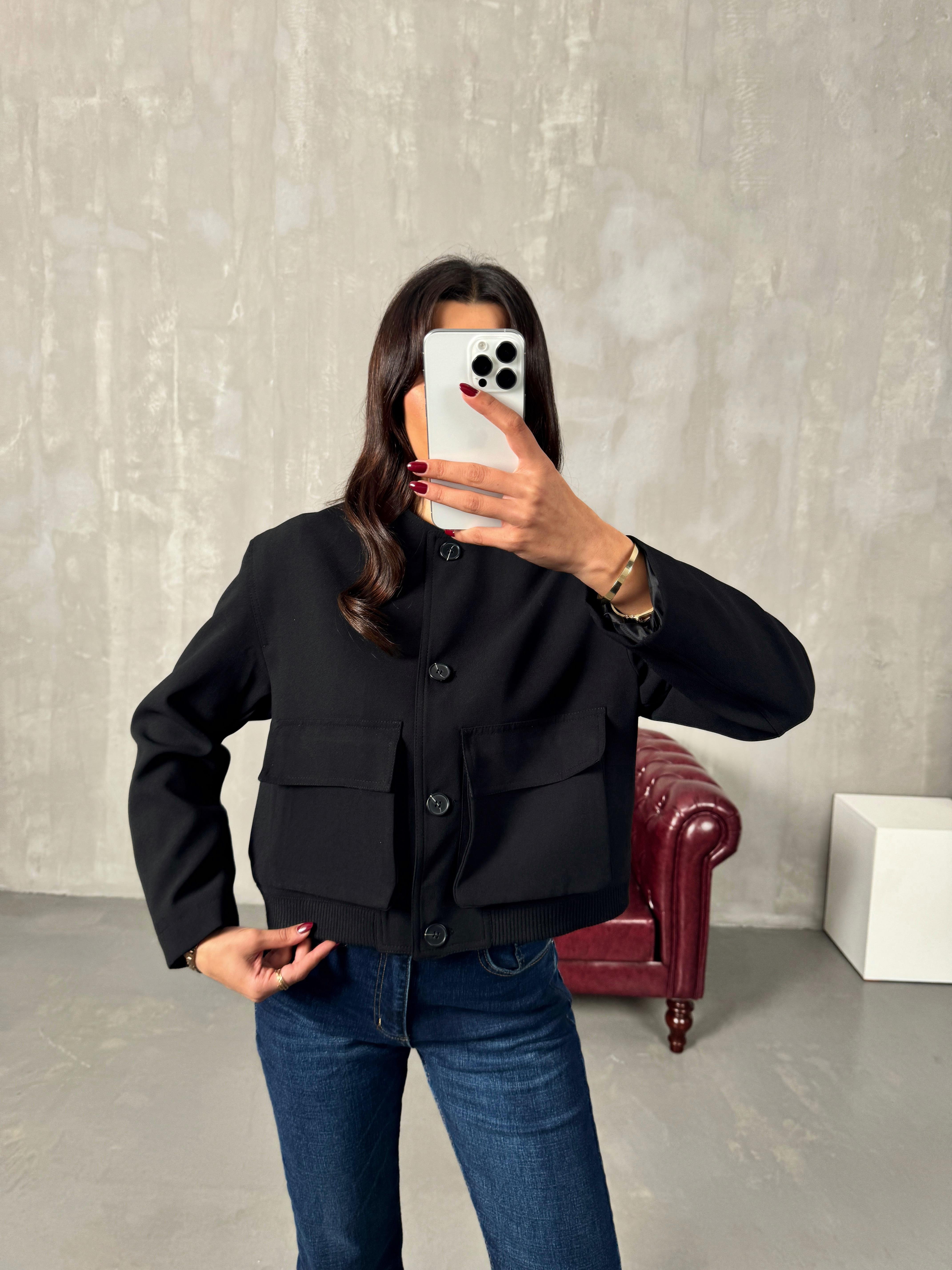 Beca Siyah ZR Model Cepli Ceket