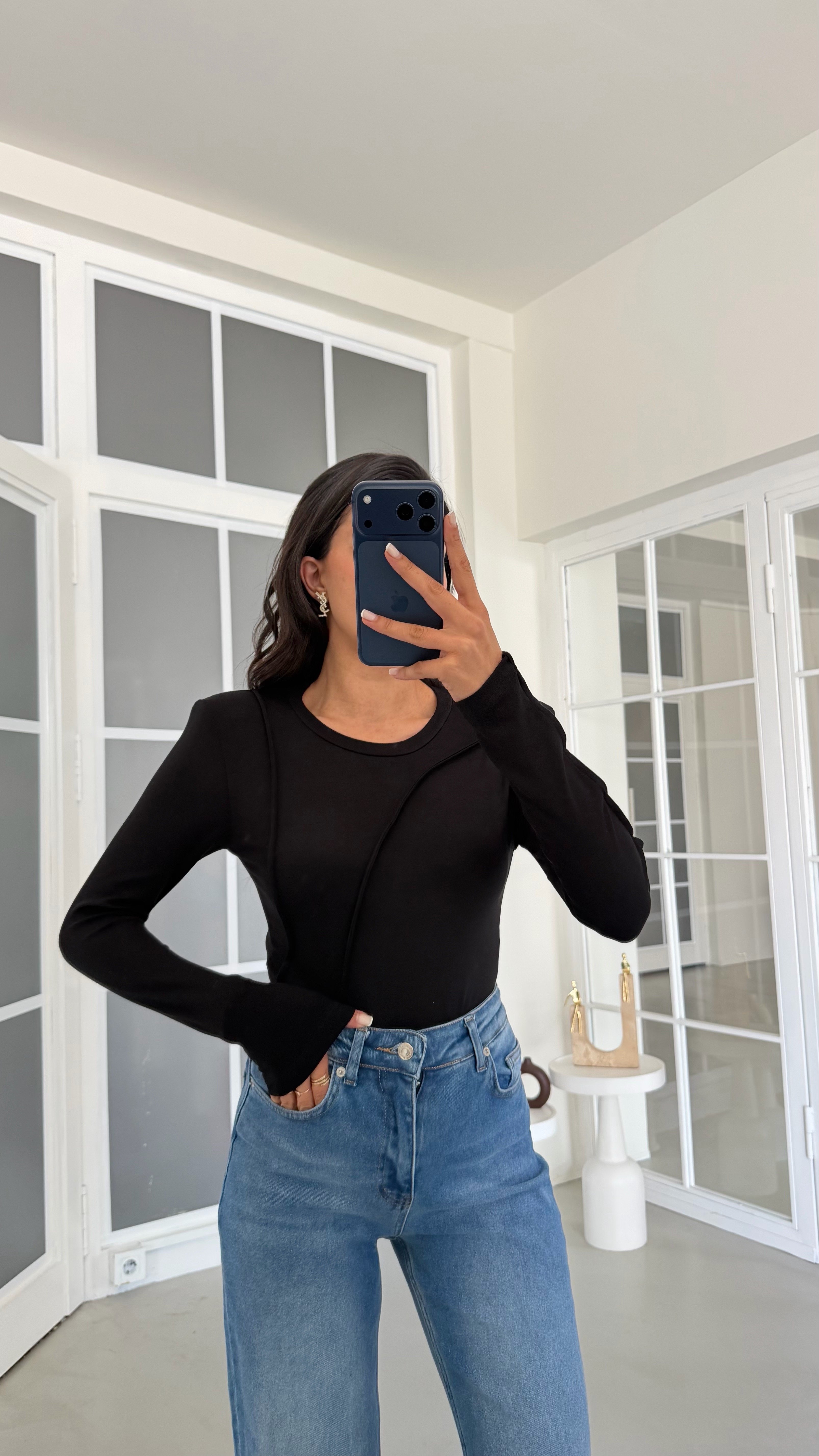 Siyah Vatkalı Basic Bluz GAUS-02163GAUSBlouseGAUS-02163