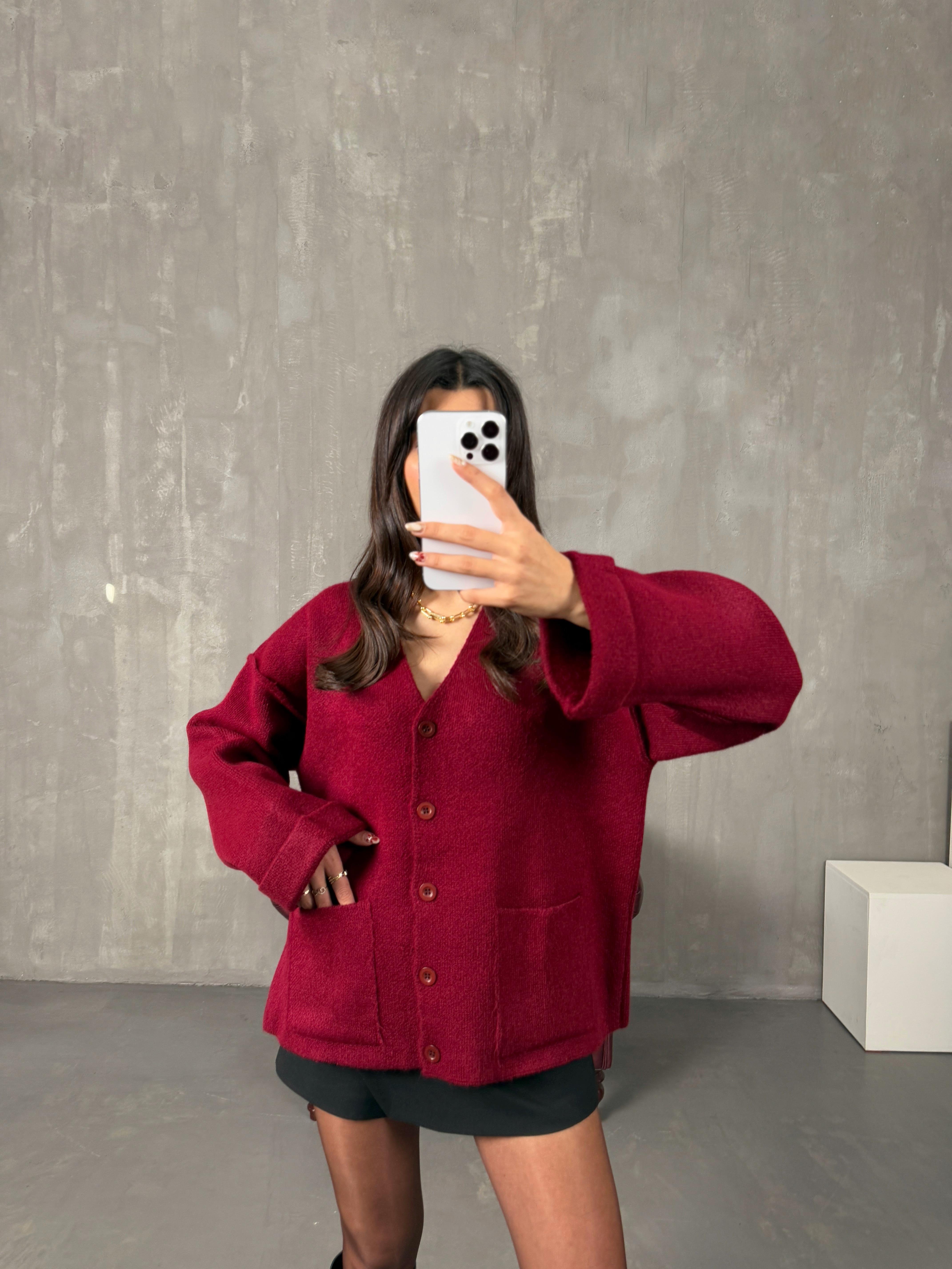 Brone Bordo Cepli Pinterest Triko Hırka