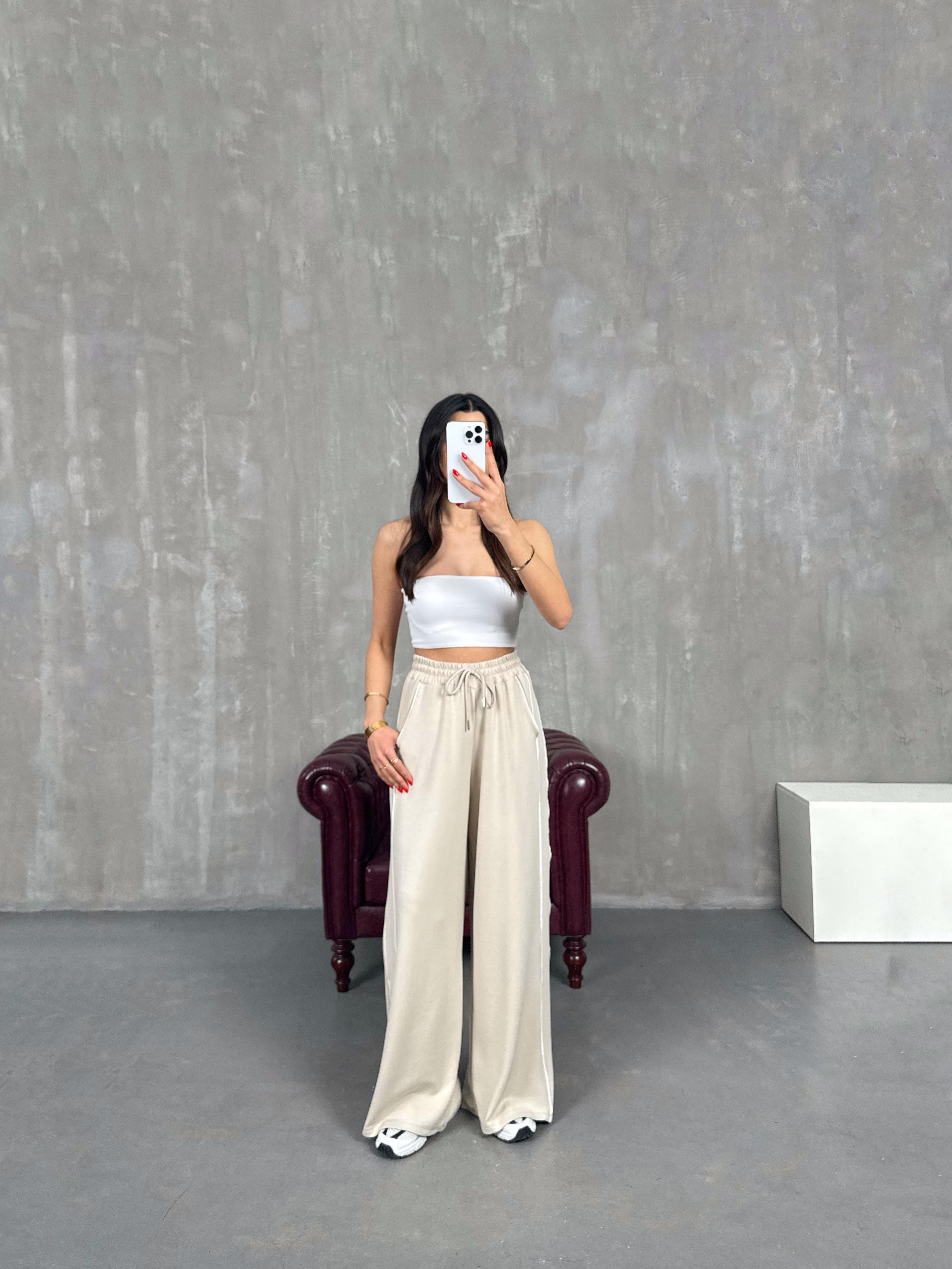 Taş Şeritli Modal Kumaş Eşofman Altı Gaus00180GausEŞOFMANGU1001422