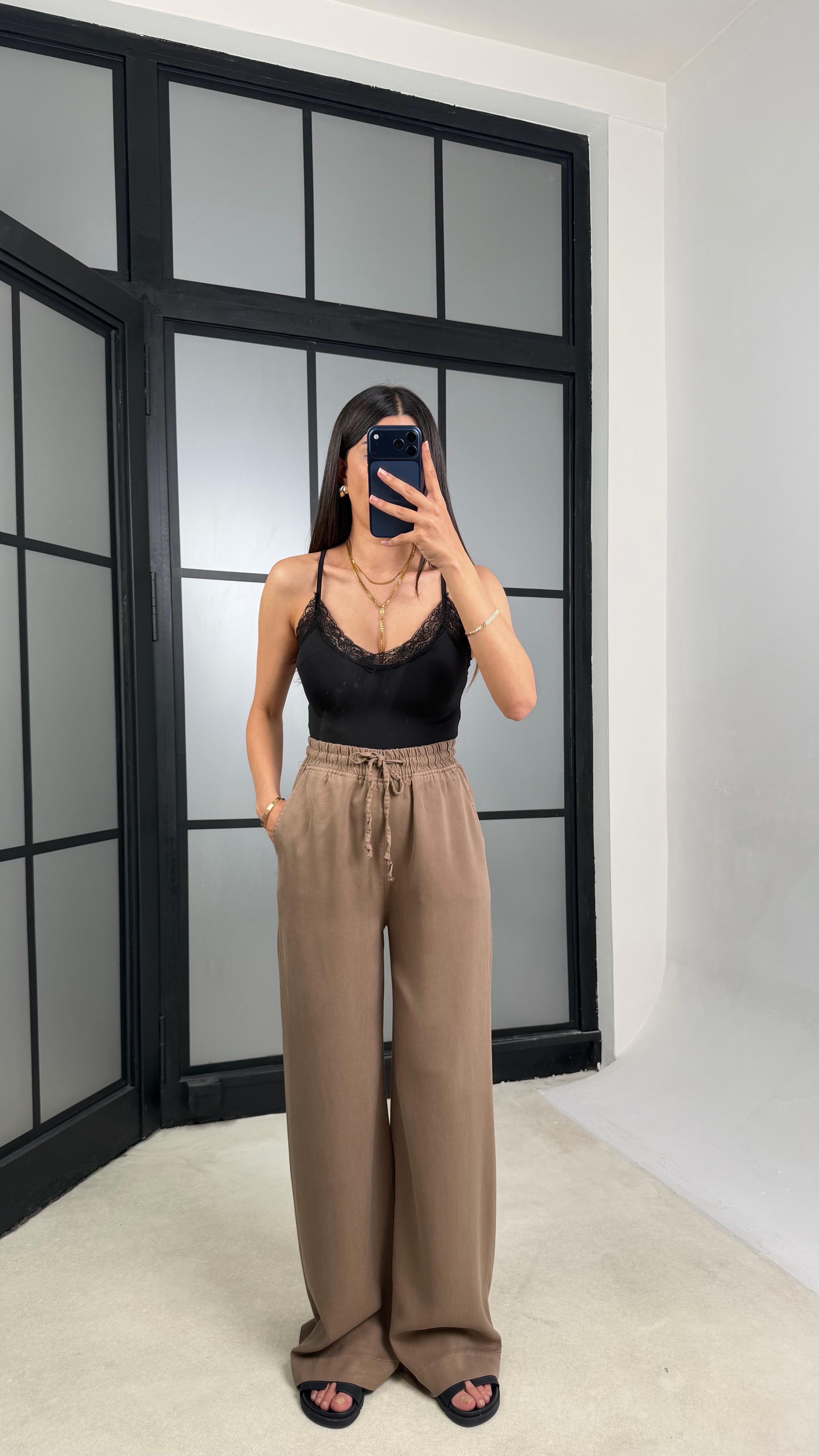 Vizon Beli Lastikli Tencel Denim Pantolon GAUS-01474GAUSDENİM PANTOLONGAUS-01474