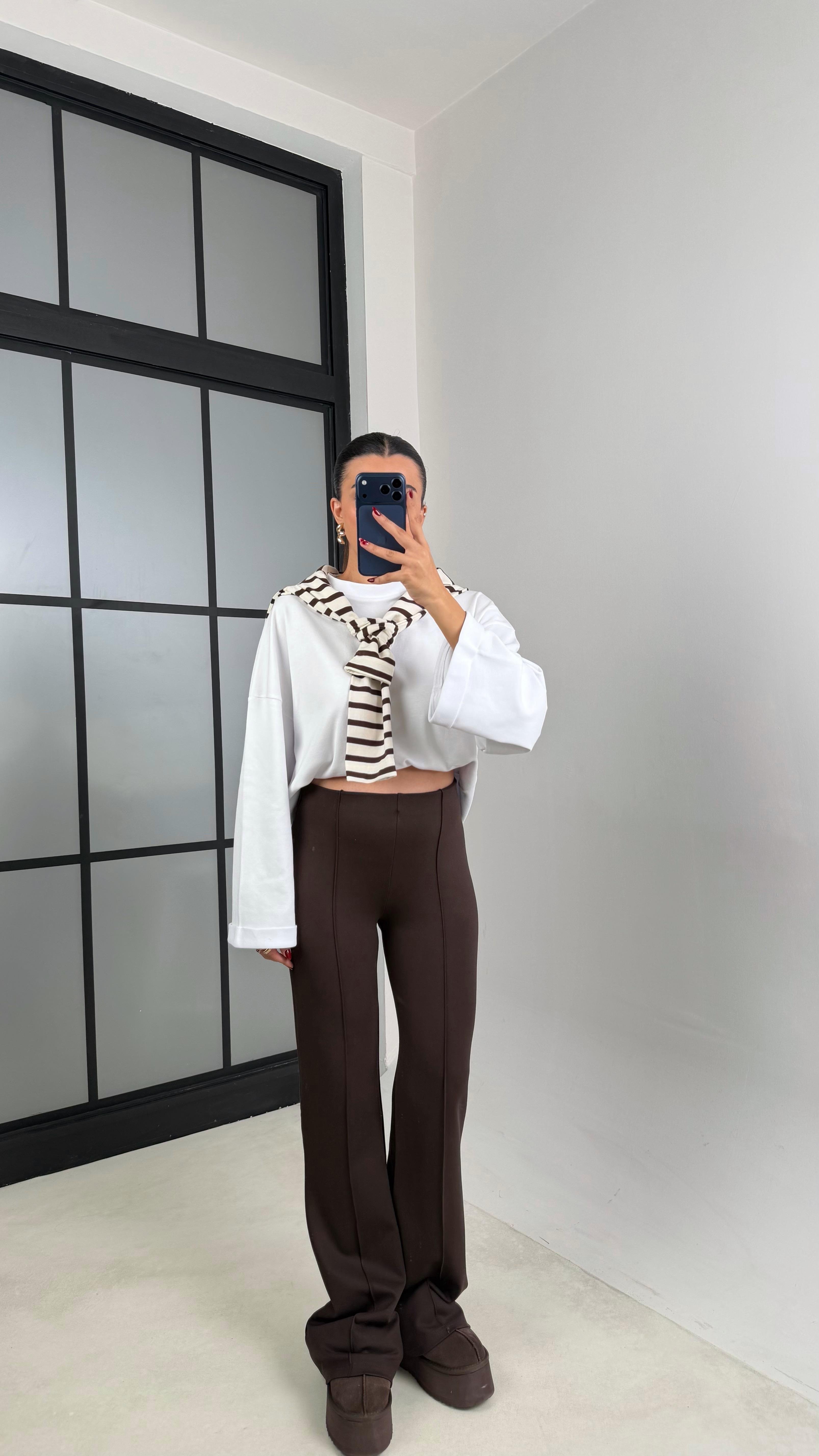 Acı Kahve Zr Muadil Çımalı Modal Pantolon GAUS-00641GAUSPANTOLONGAUS-00641