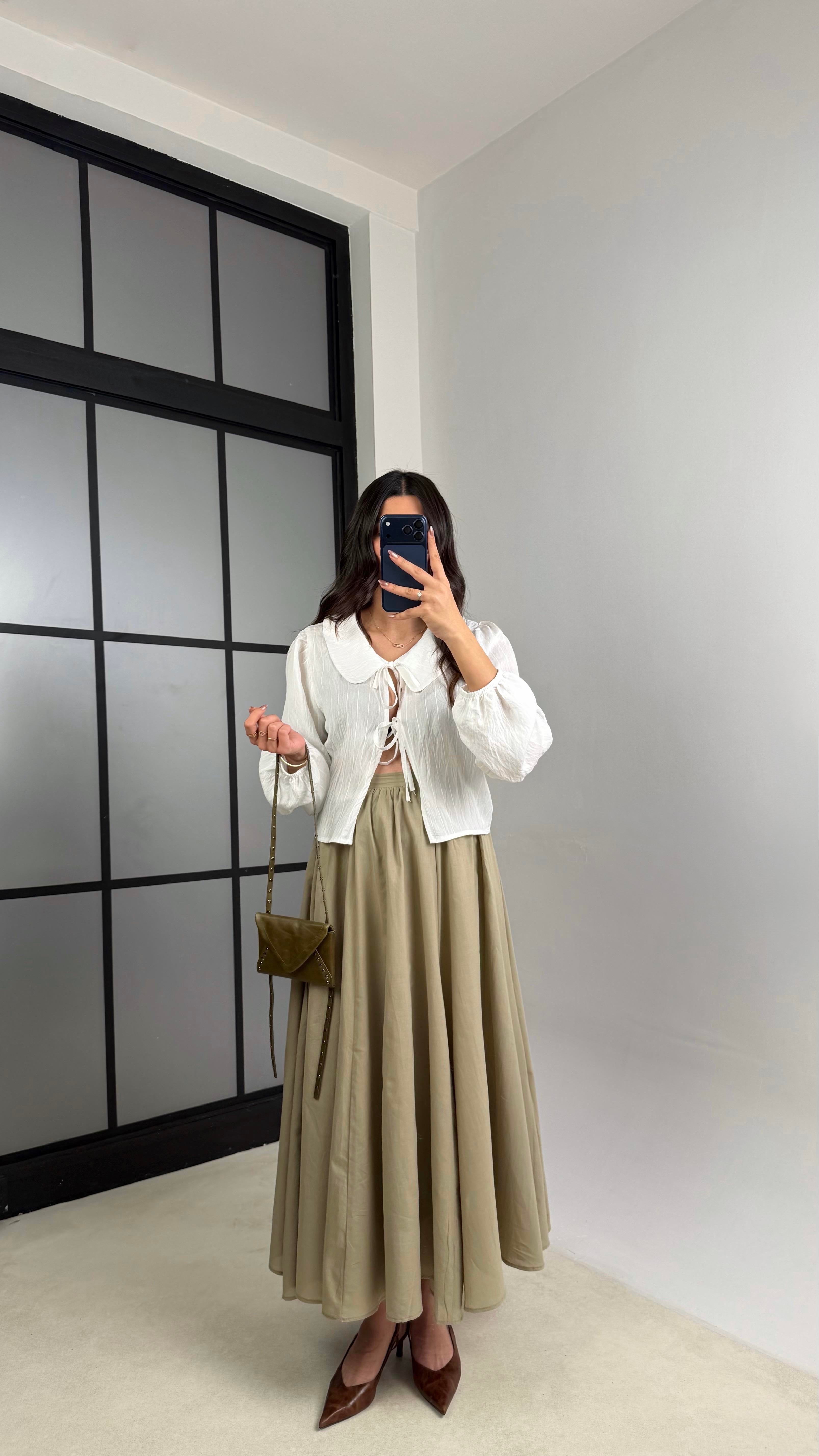 Haki Vual Astarlı Prenses Etek GAUS-01148GAUSETEKGAUS-01148