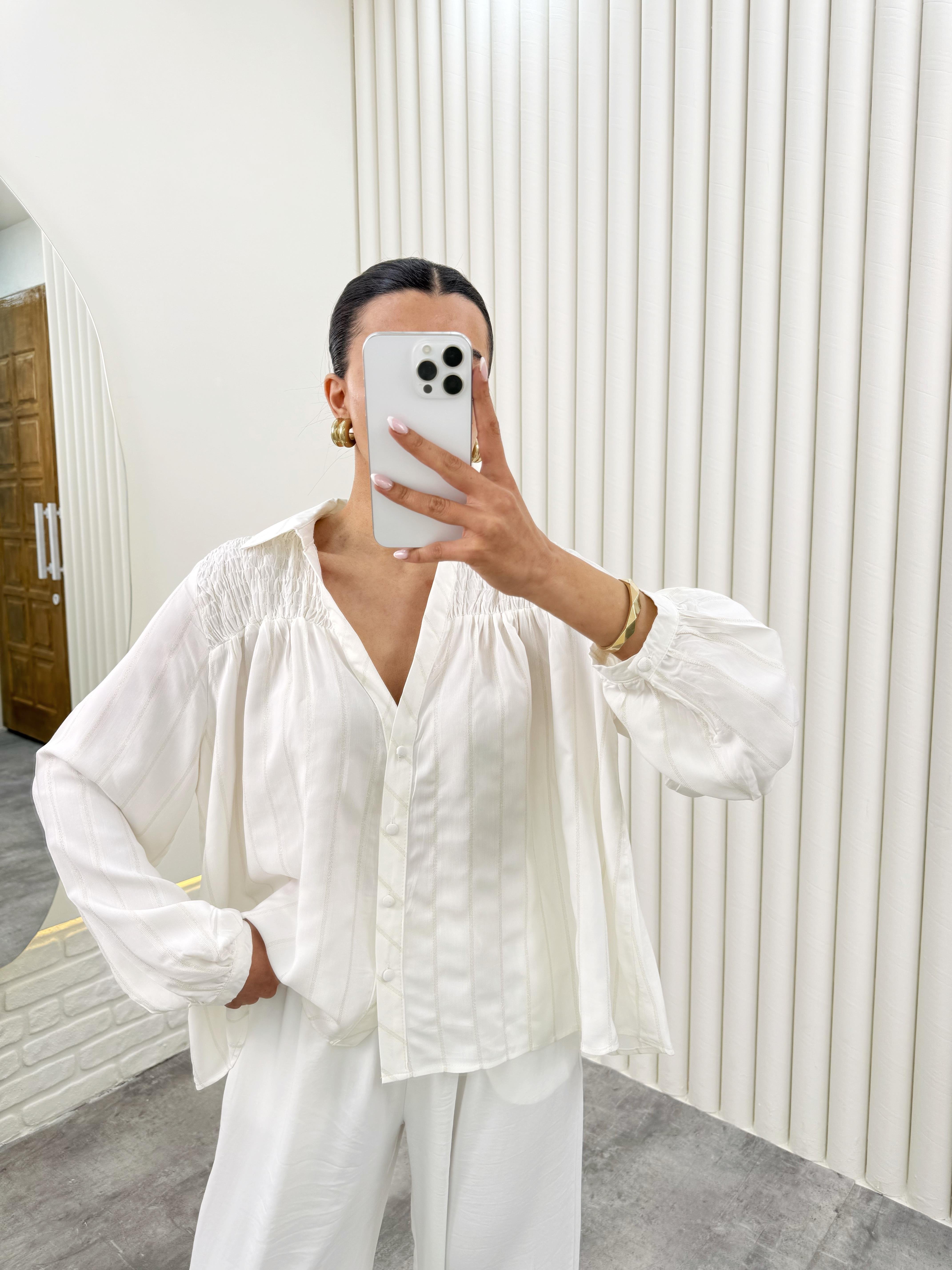 Taş Gold Sim Çizgili Gipeli Gömlek Gaus00289GausGÖMLEKGU1001670