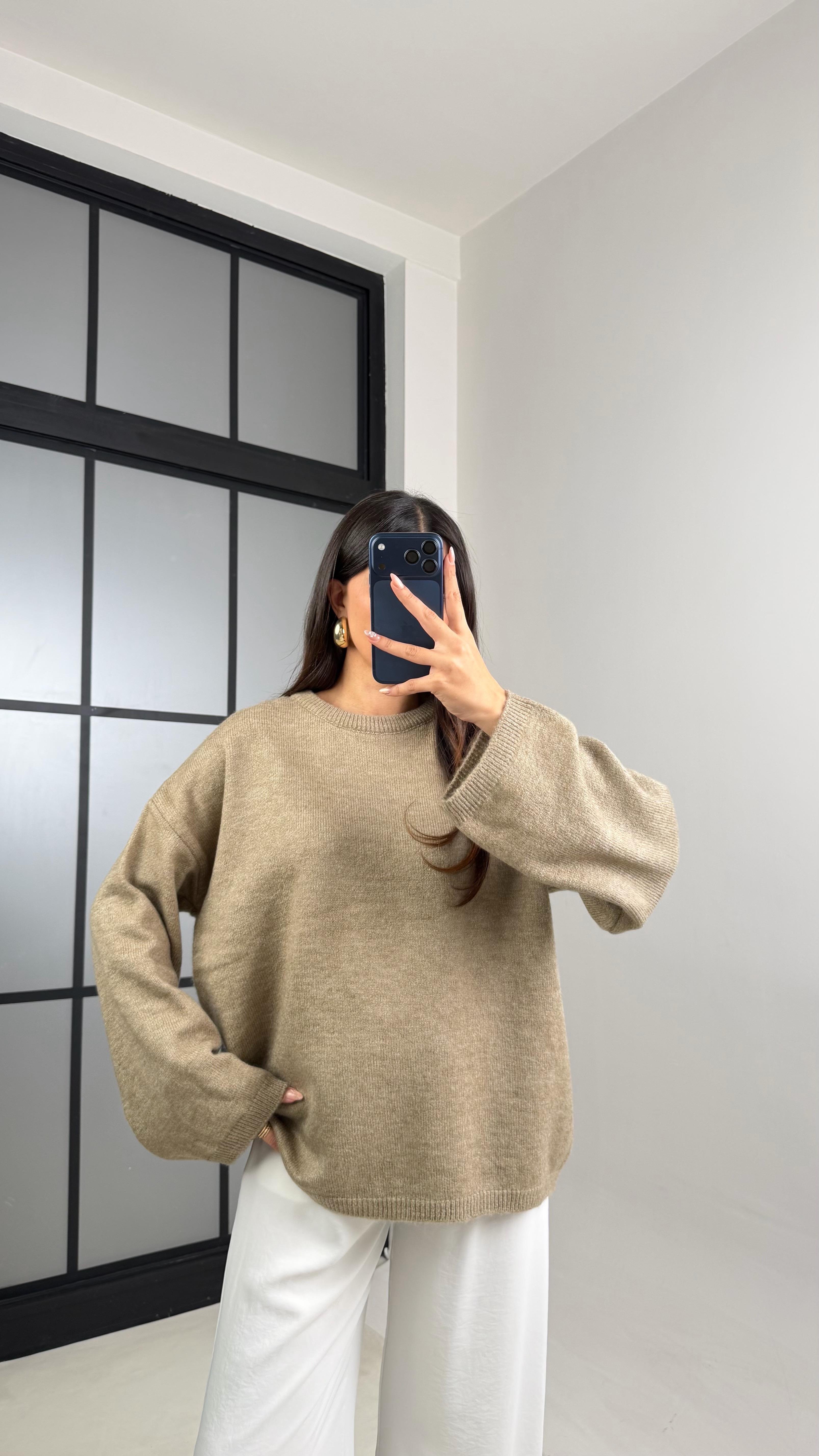 Vizon Bisiklet Yaka Pinterest Triko Kazak GAUS-00868GAUSKAZAKGAUS-00868