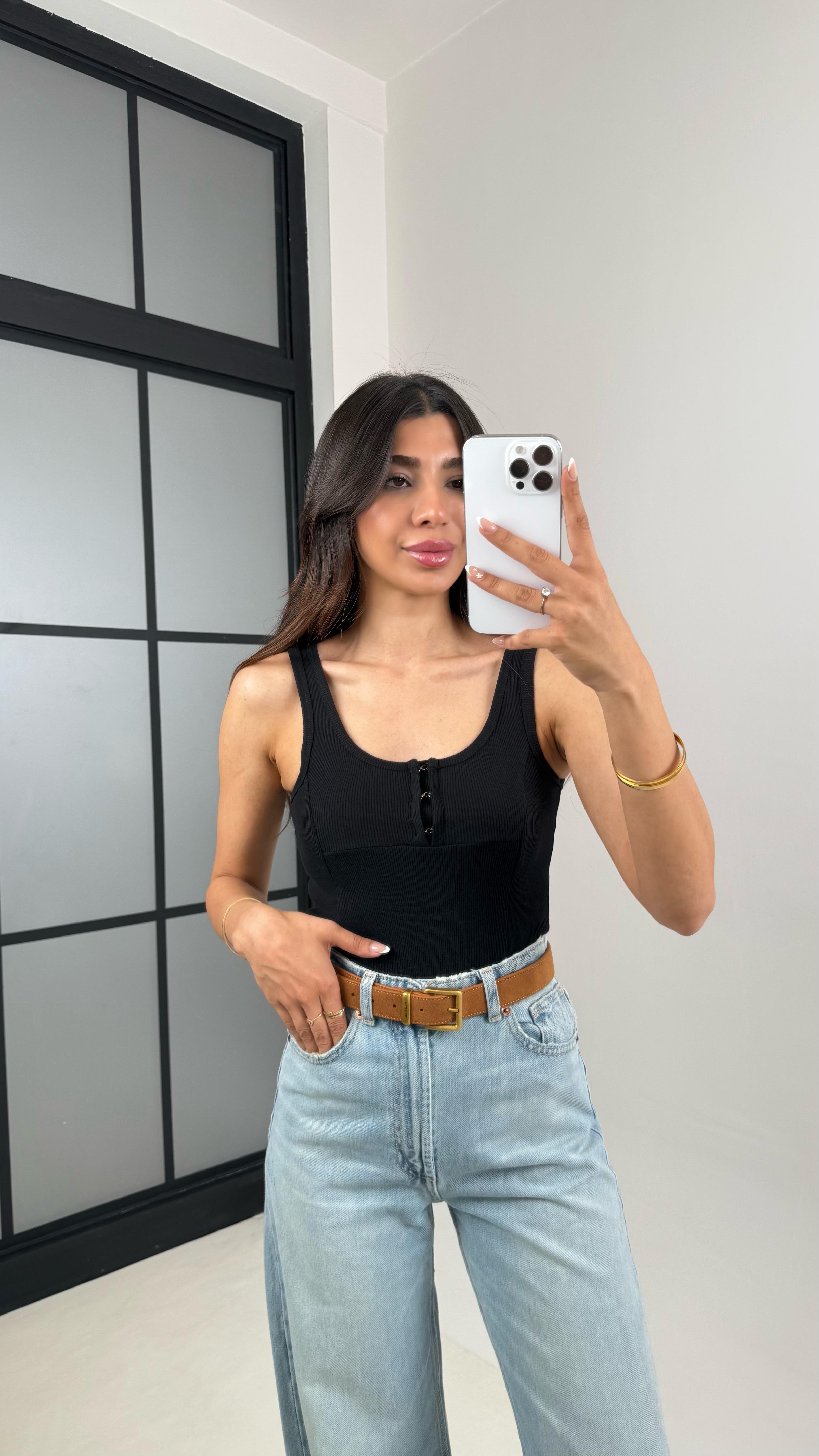 Siyah Basic Atlet Gaus00563GausTSHIRTGU1002315