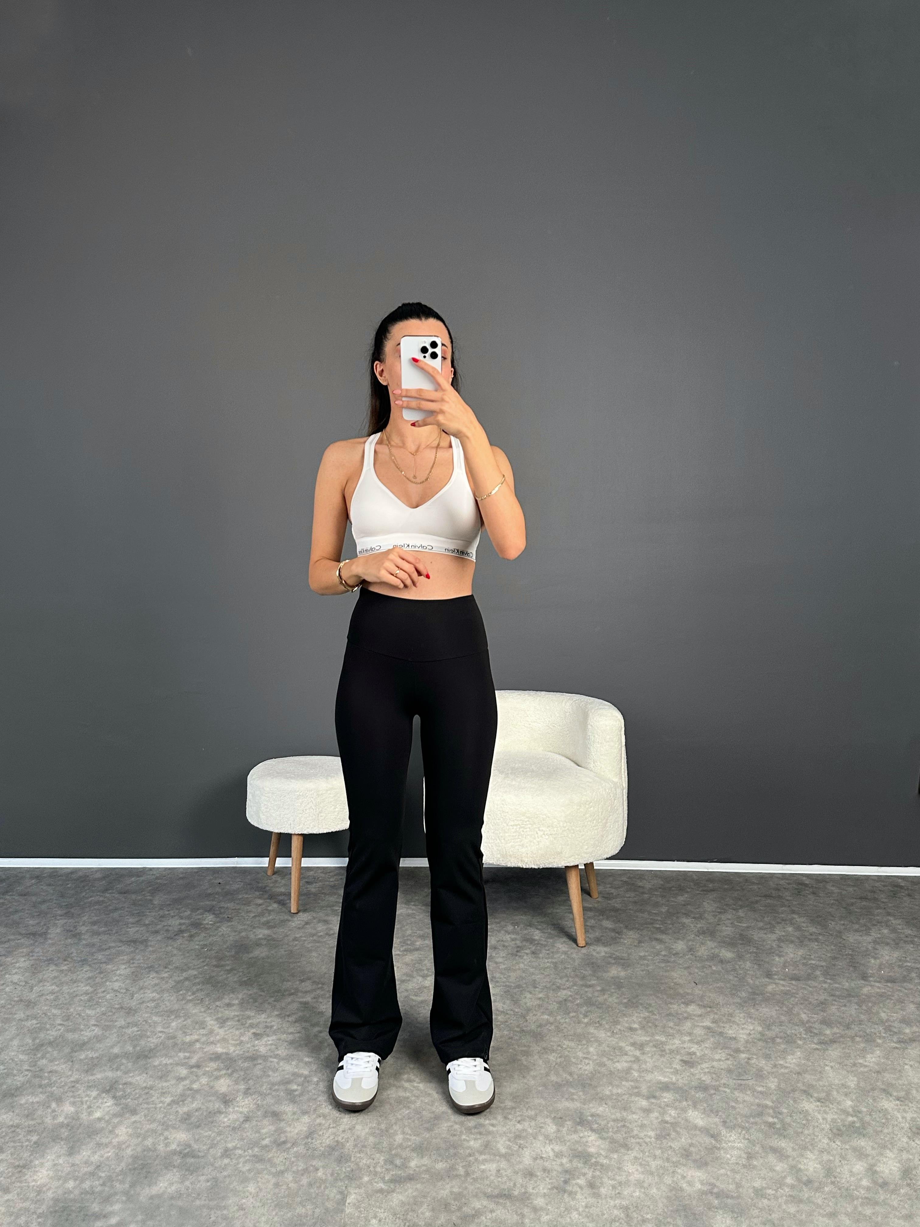 Siyah İspanyol Oysh Şardonlu Pantolon GausPANTOLONGU002425