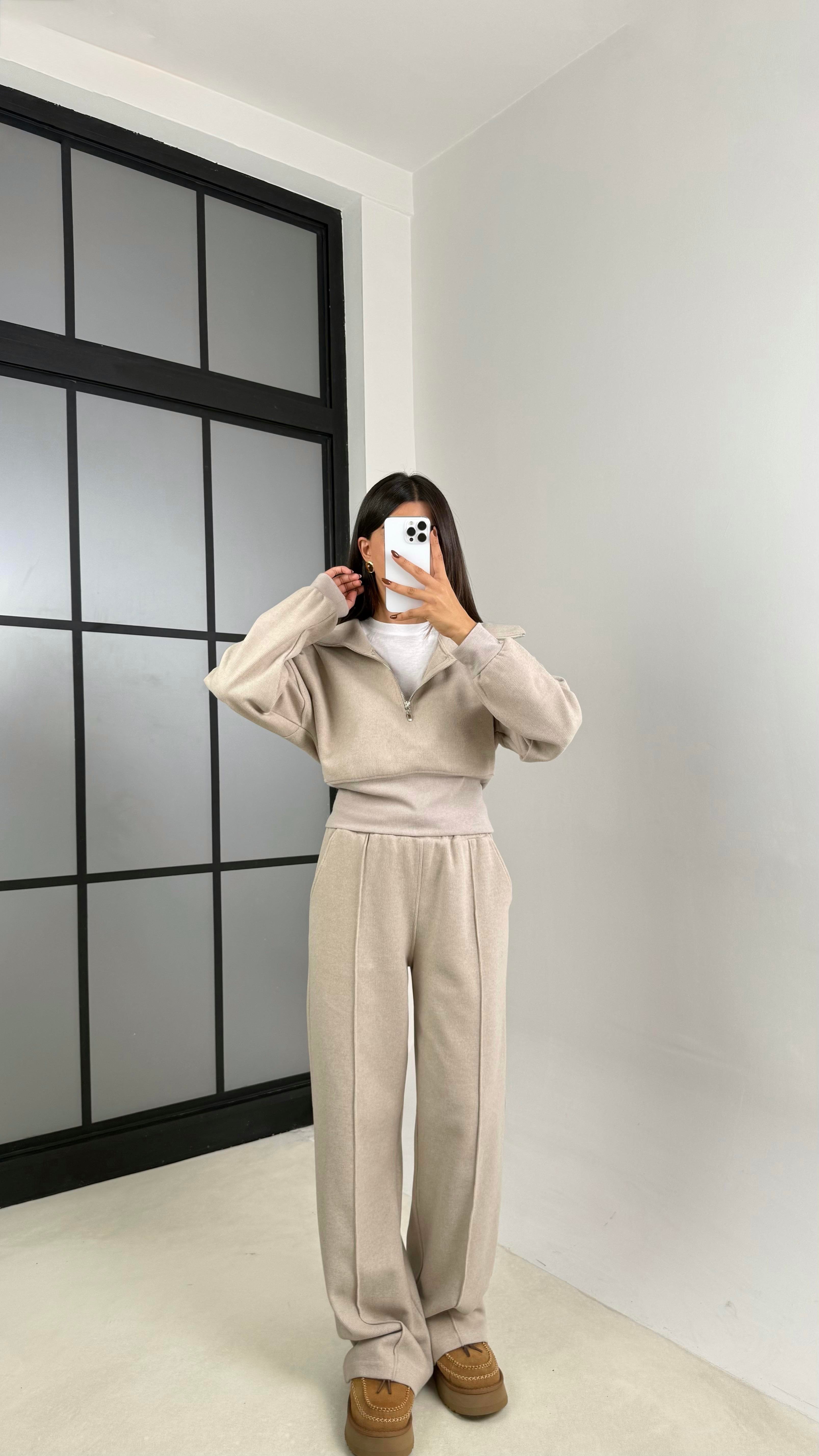 Vizon Selanik Tshirtlü 3'Lü Örme Takım GAUS-00154GAUSTAKIMGAUS-00154