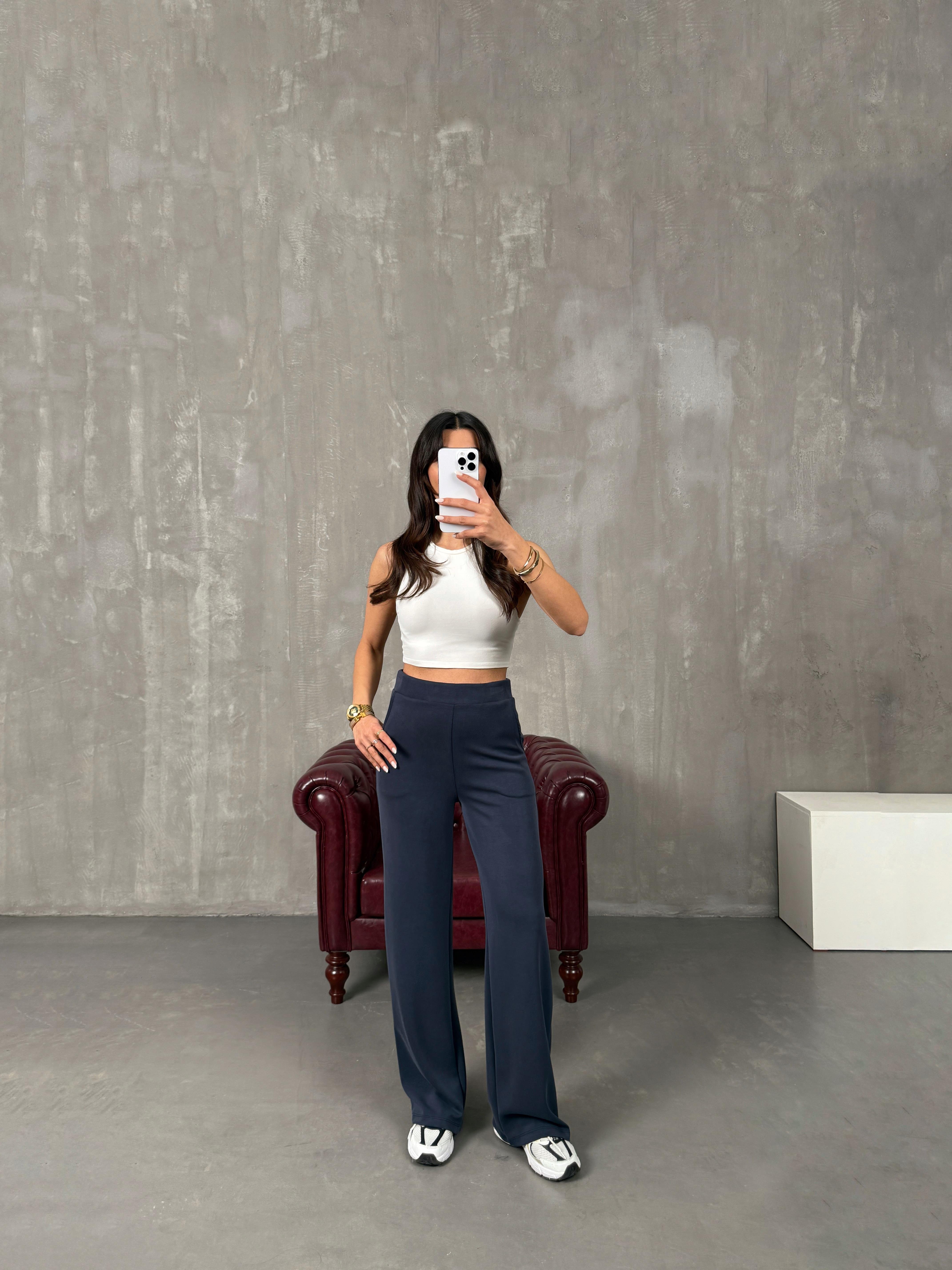 Rafel İndigo Mavi Oys Model Rahat Pantolon