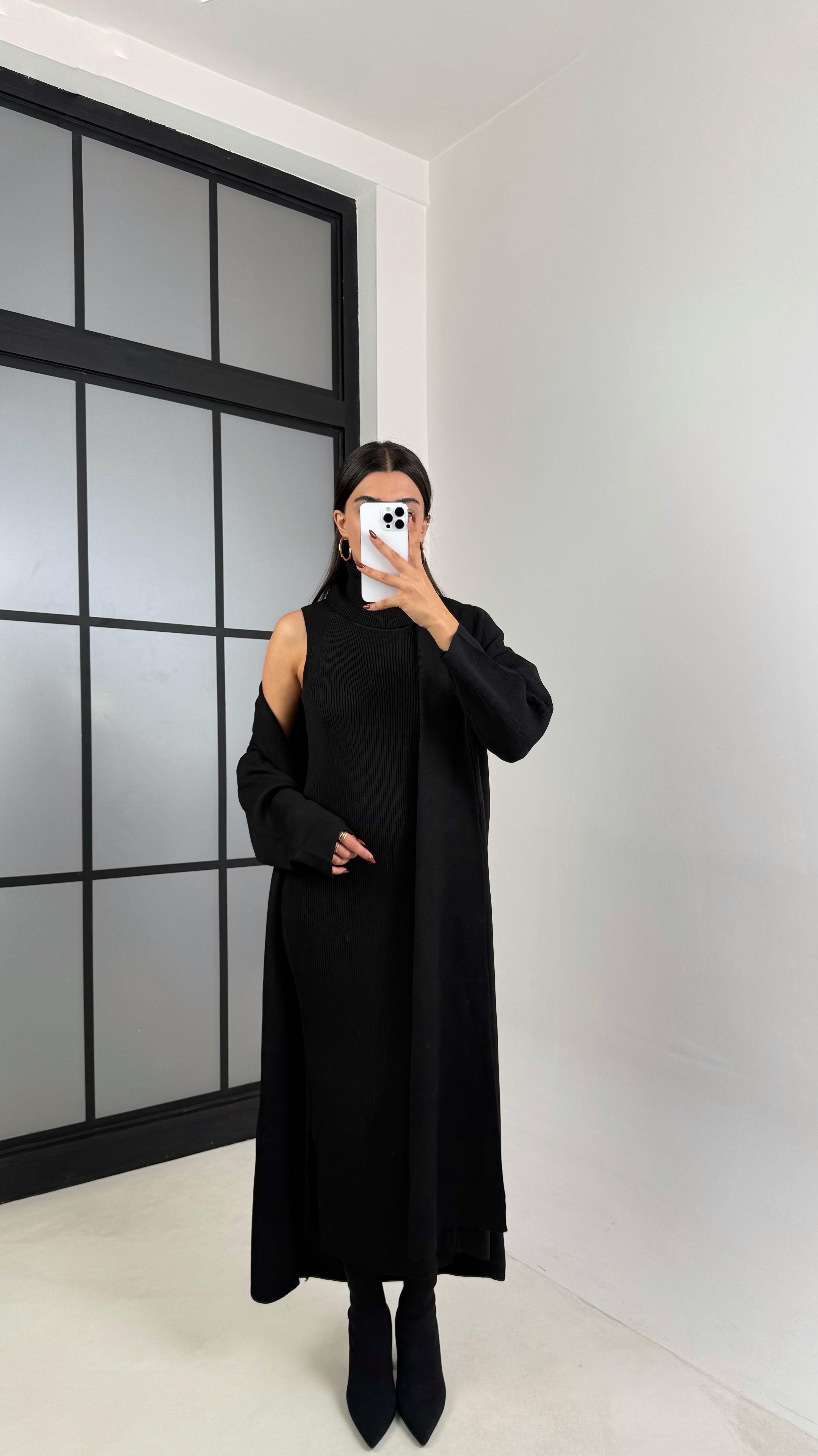 Siyah Balıkçı Yaka Triko 2'Li Takım GAUS-00211GAUSTAKIMGAUS-00211