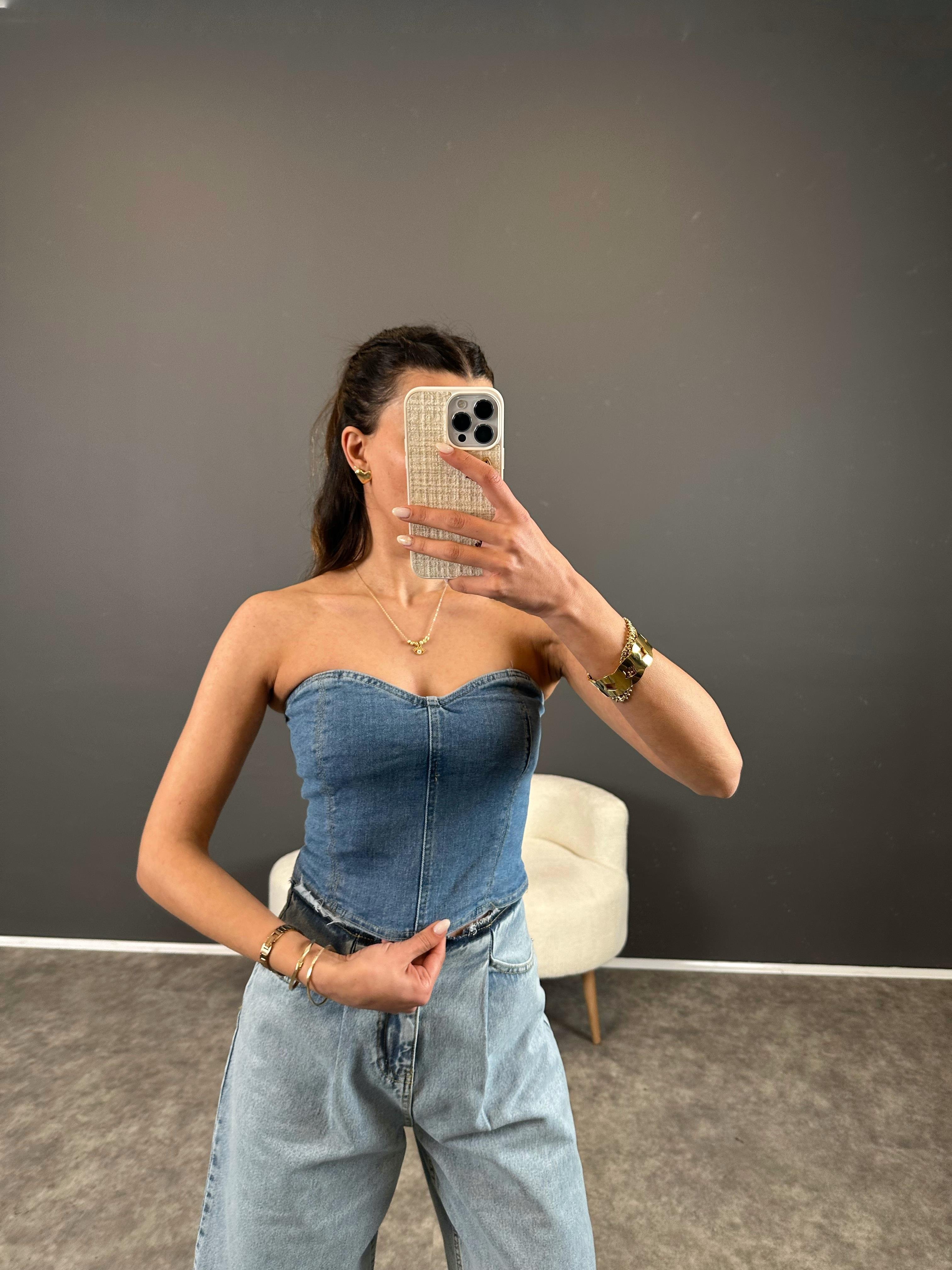 Kot Arkası Lastikli Straplez 