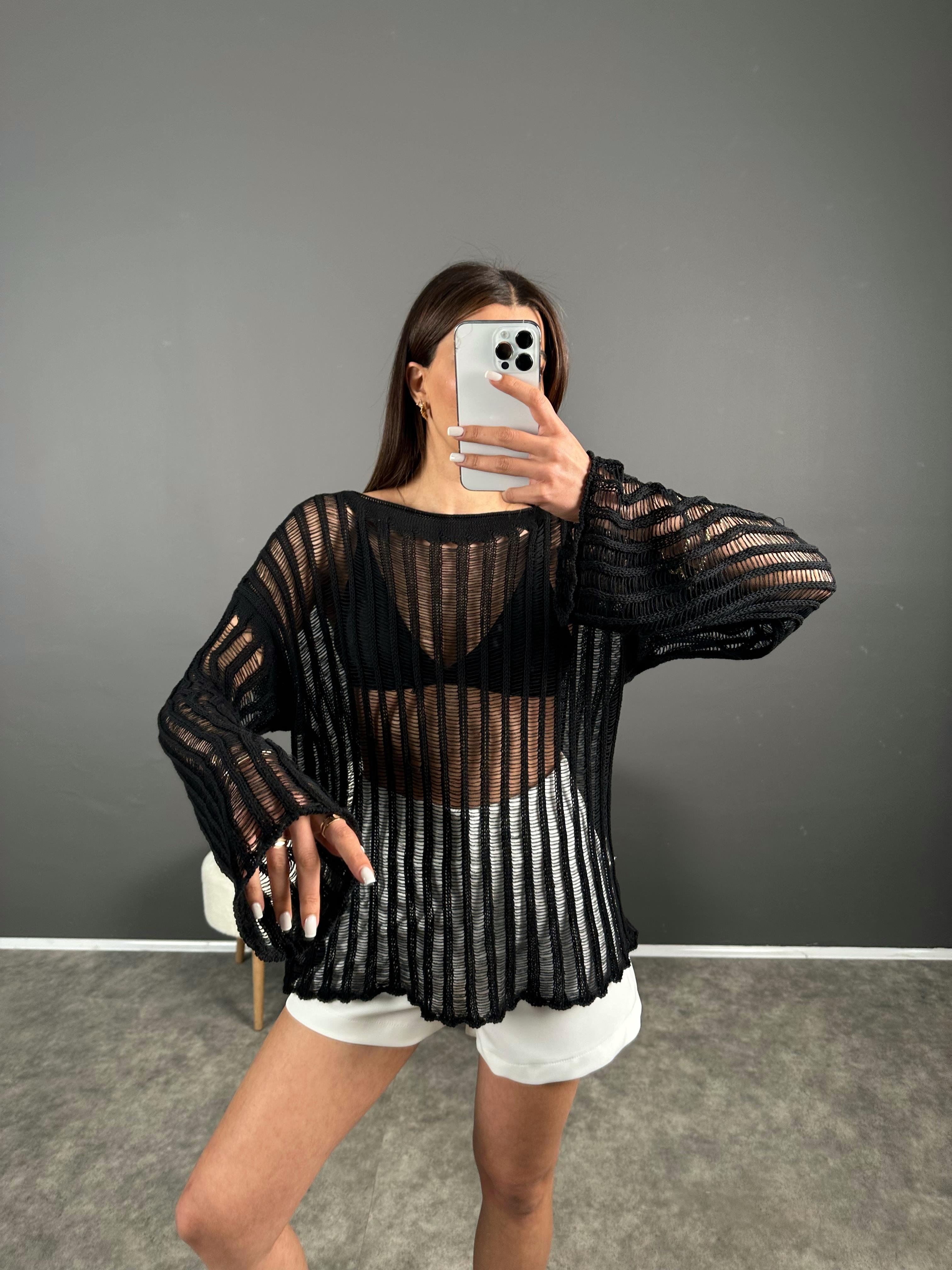 CH Siyah Ajurlu Triko GausTRİKOGU007305