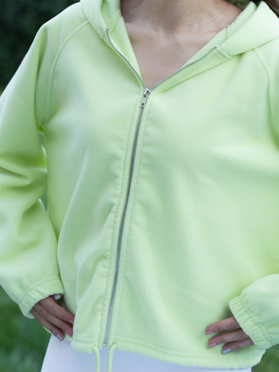 GRENA Yeşil Kapüşonlu Sweatshirt CeketGausCEKETGU00023