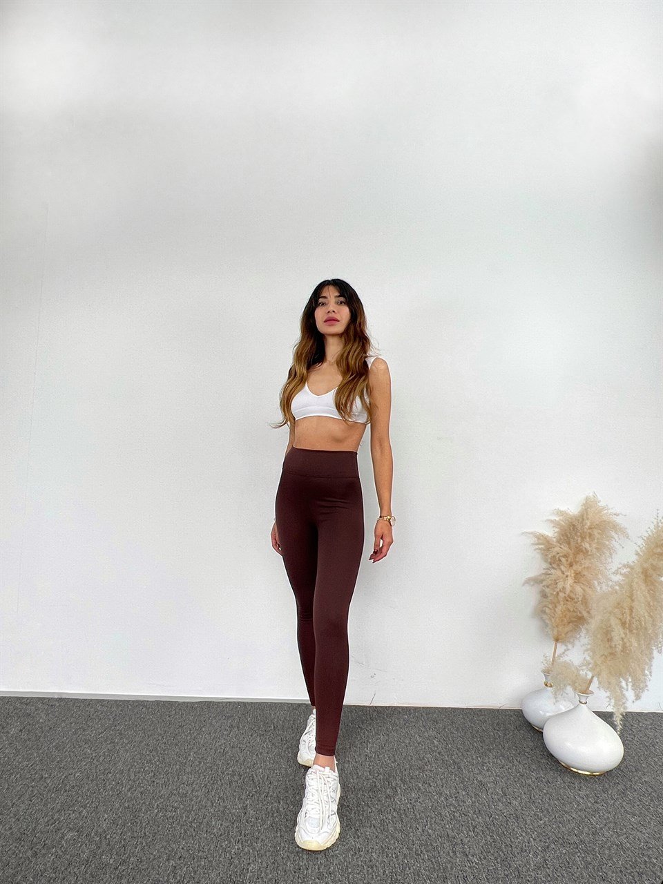 Kahverengi Şardonlu Fitilli Tayt GausTAYTGU00651