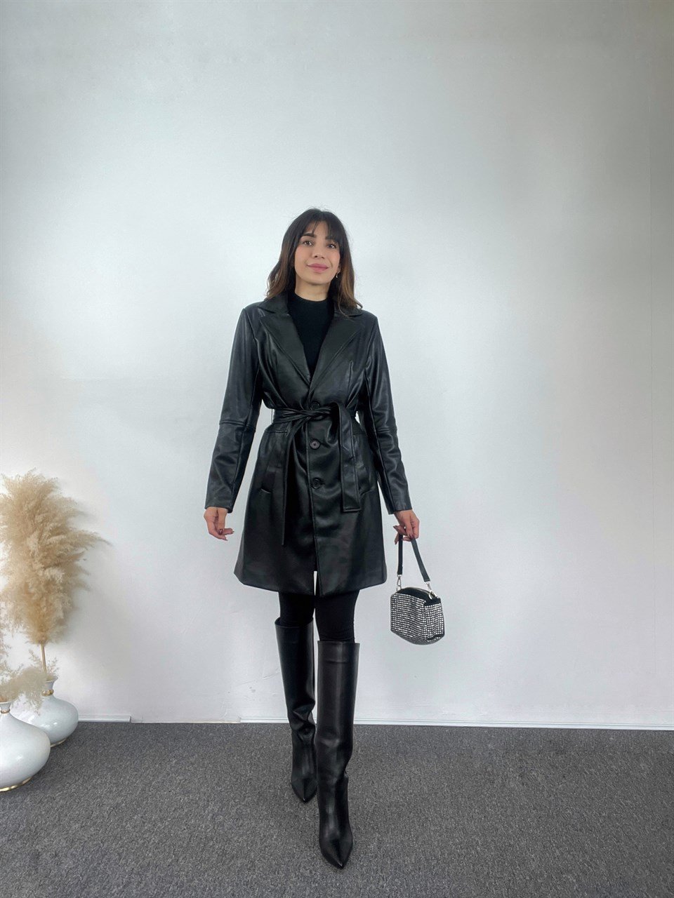 Orijinal Marka Deri TrençkotGausKABANGU00631