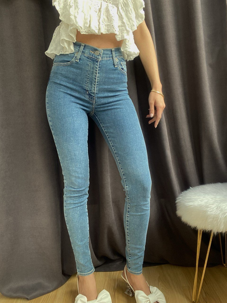 Orijinal Marka Mavi Skinny Likralı JeanGausDENİM PANTOLONGU00165
