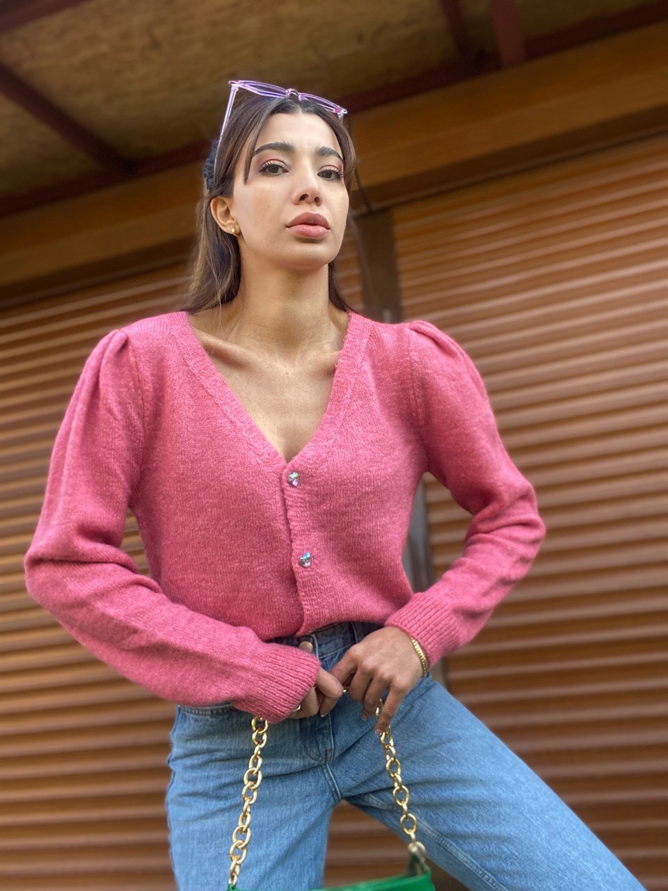 Orijinal Marka Pembe Hırka 