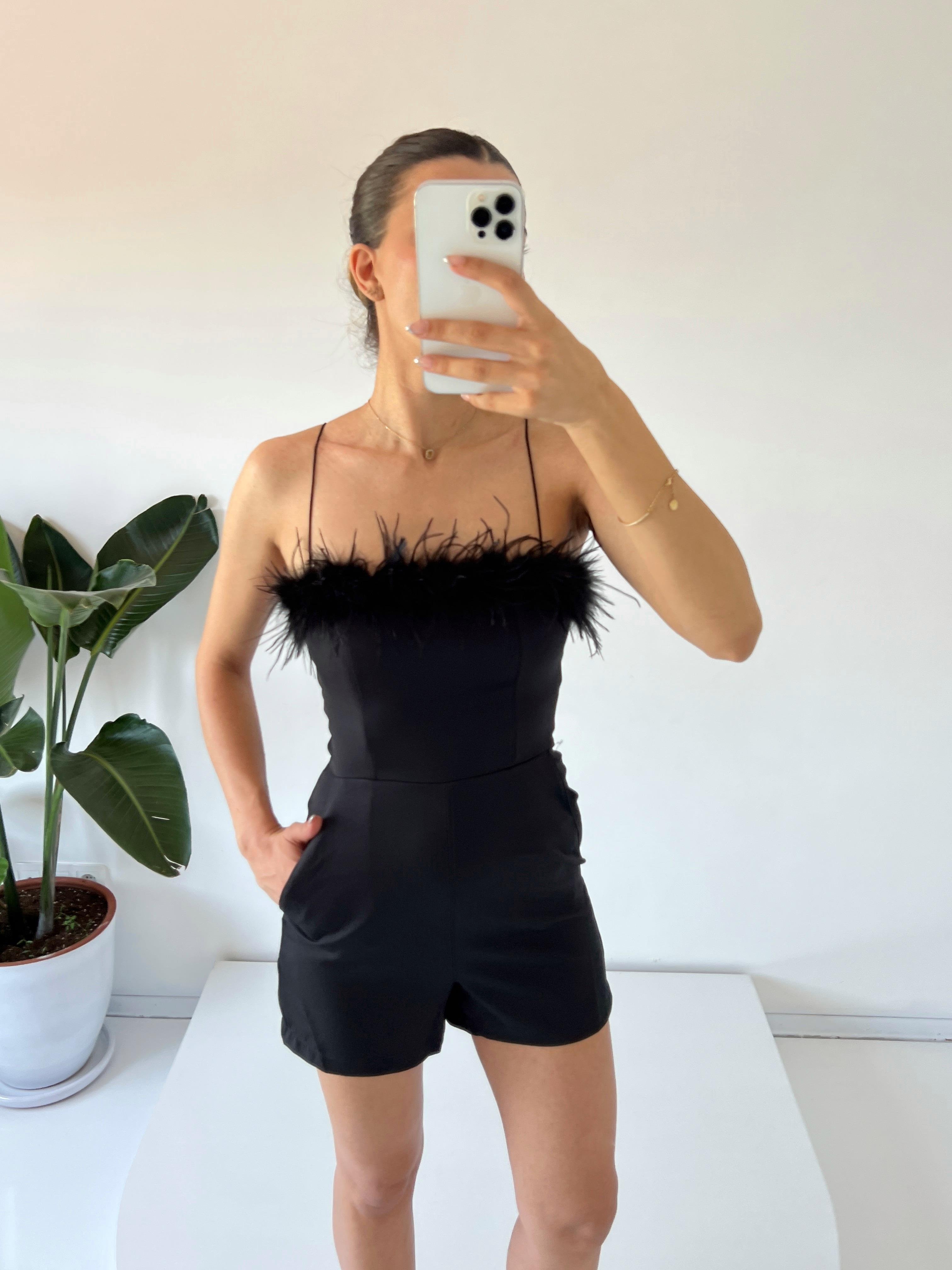 Orrel Siyah Tüylü Tulum 