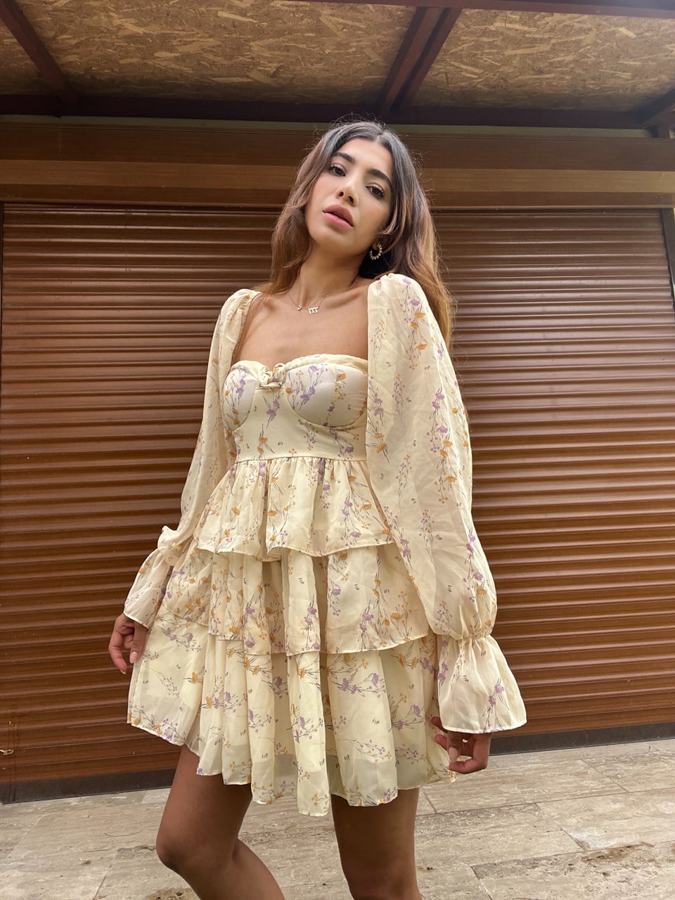 Princess Kat Kat Elbise SarıGausELBİSEGU00460